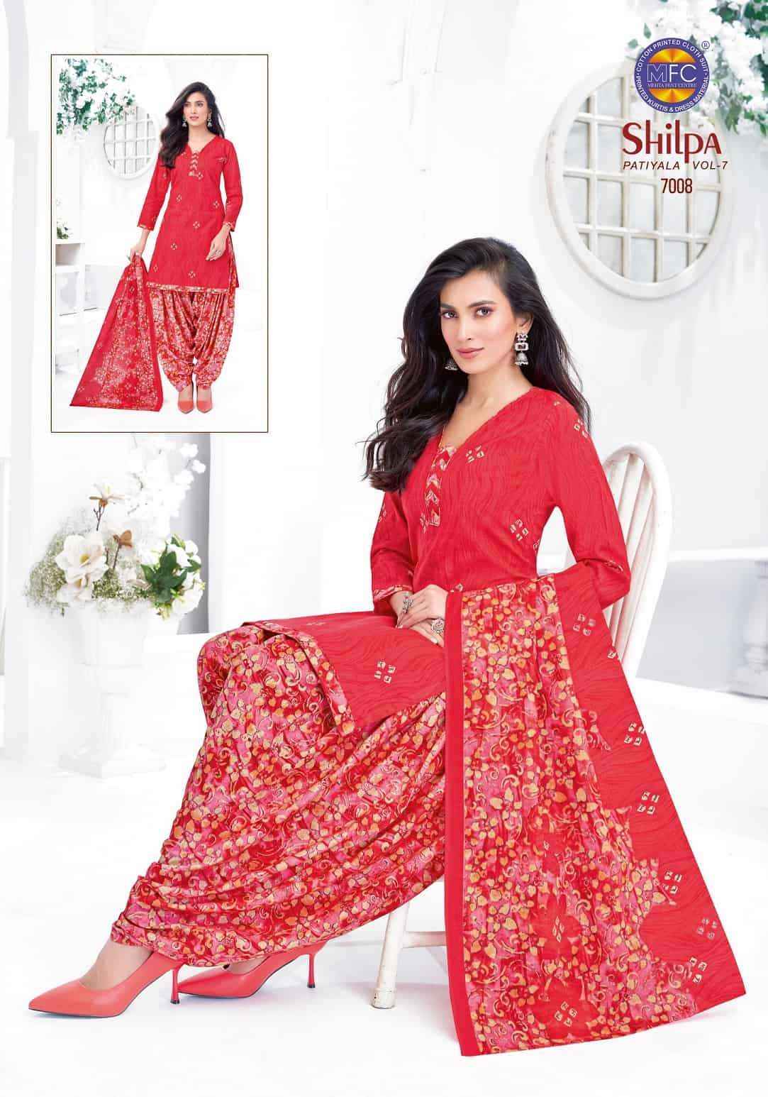 Mfc Shilpa Vol 7 Heavy Cotton Dress Material Wholesale Price 12 Pcs Catalog