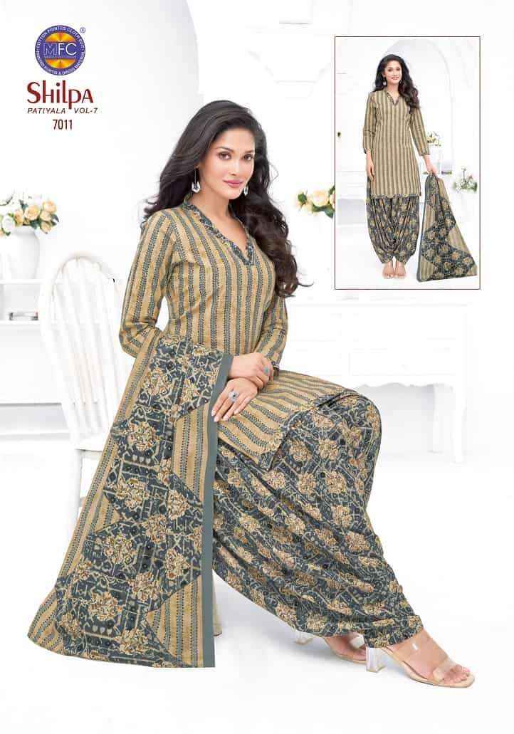 Mfc Shilpa Vol 7 Heavy Cotton Dress Material Wholesale Price 12 Pcs Catalog