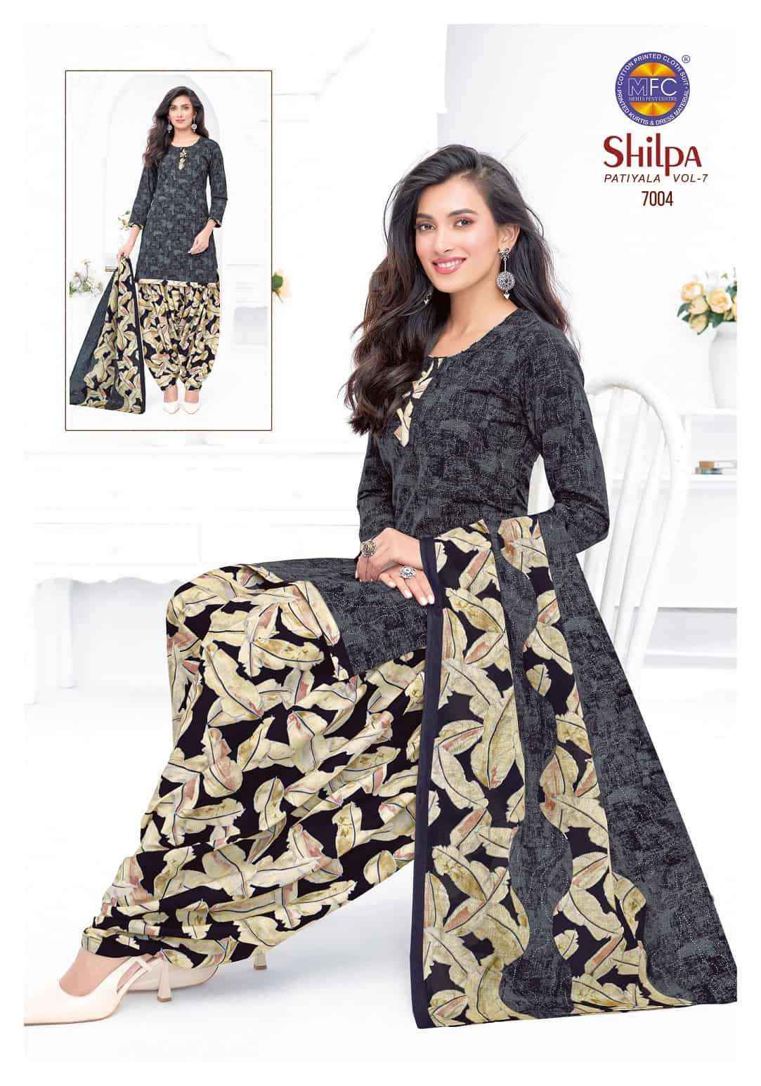 Mfc Shilpa Vol 7 Heavy Cotton Dress Material Wholesale Price 12 Pcs Catalog