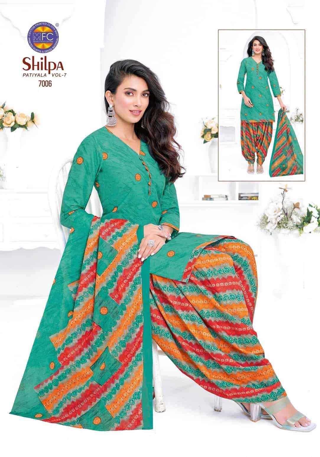 Mfc Shilpa Vol 7 Heavy Cotton Dress Material Wholesale Price 12 Pcs Catalog