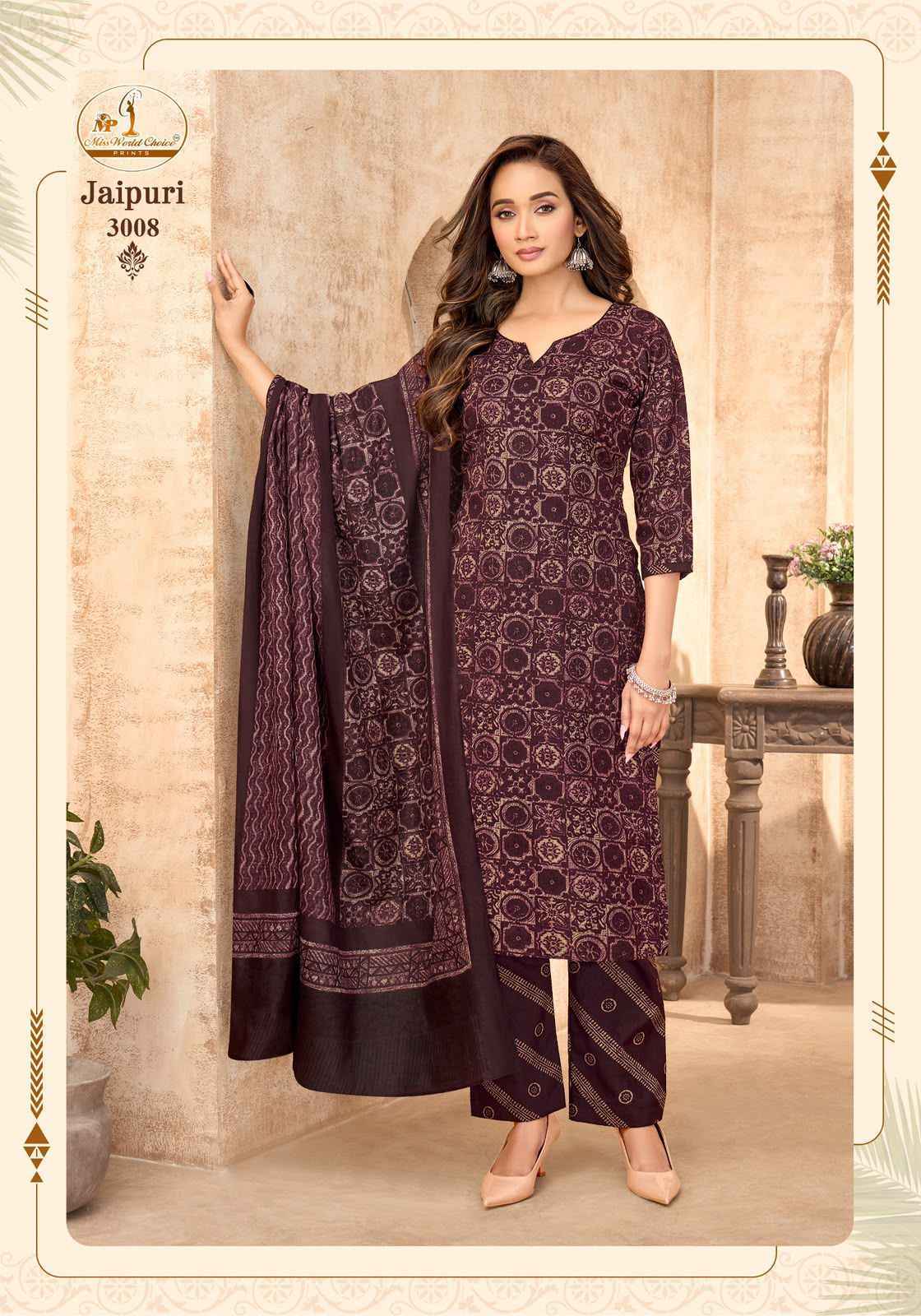 Miss World Choice Jaipuri Vol 3 Readymade Cotton Dress _ Wholesale Factory Rate ( 10 Pcs Catalog )
