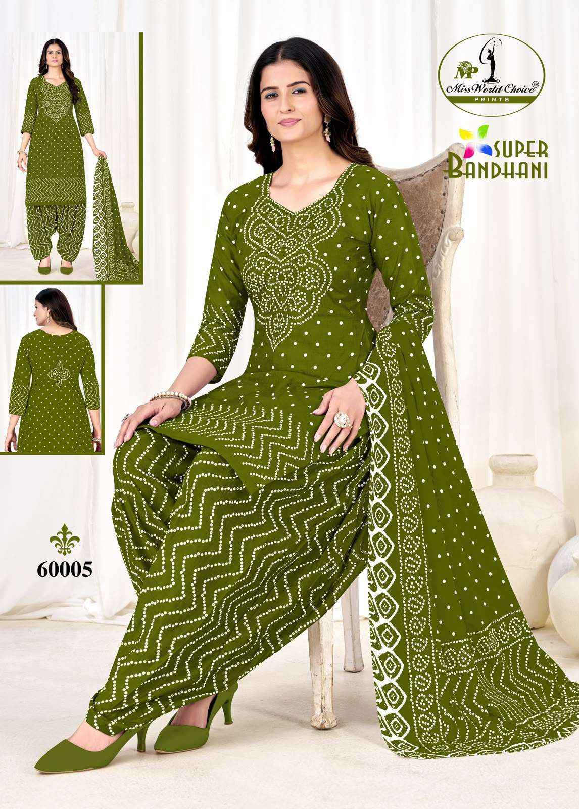 Miss World Choice Super Bandhani Vol 60 Dress Material 10 Pcs Catalog