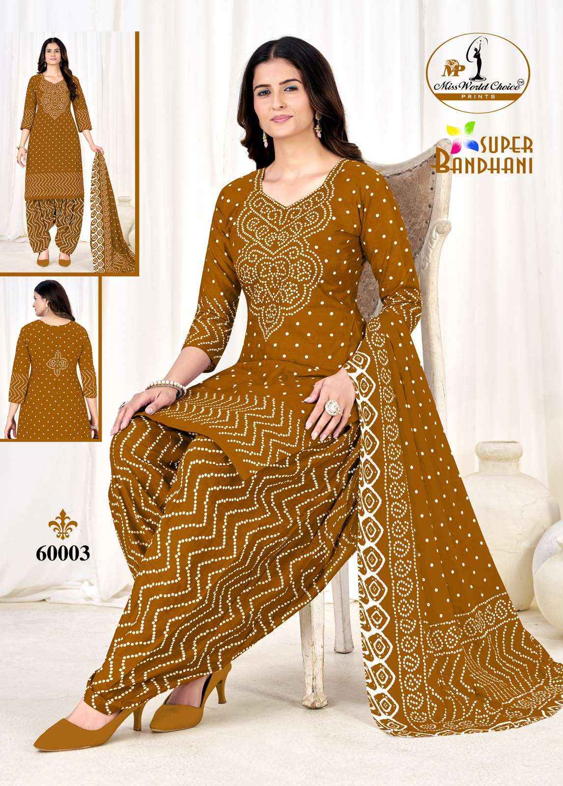 Miss World Choice Super Bandhani Vol 60 Dress Material 10 Pcs  Catalog
