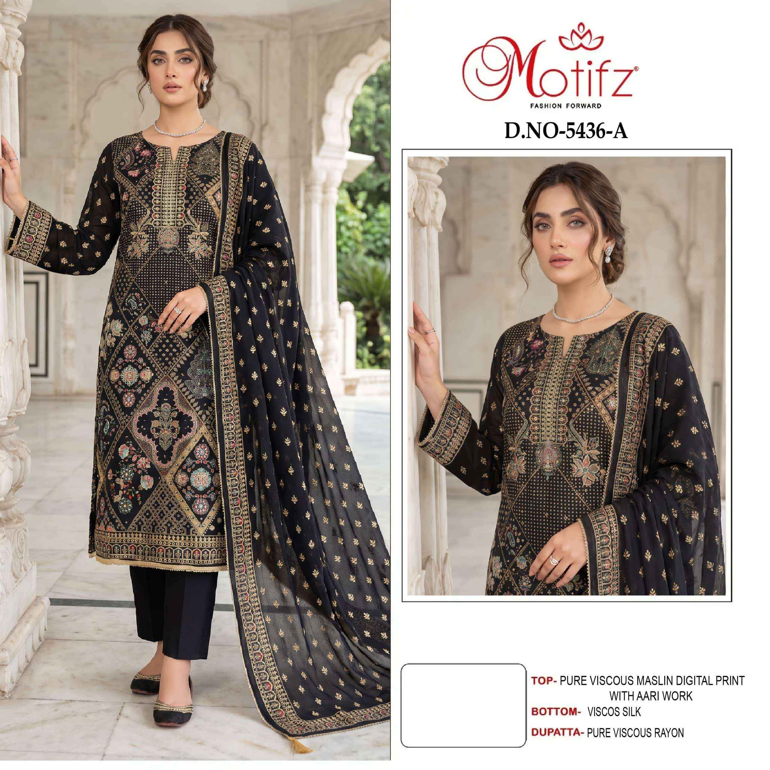 Motifz D 5436 Abcd Pakistani Salwar Kameez 4 Pcs Catalog