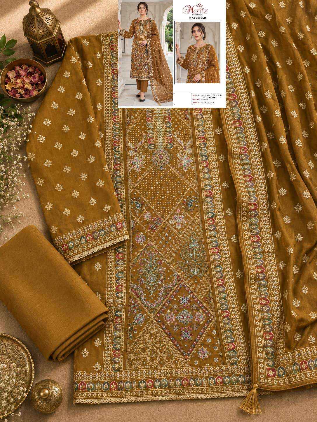 Motifz D 5436 Abcd Pakistani Salwar Kameez 4 Pcs Catalog