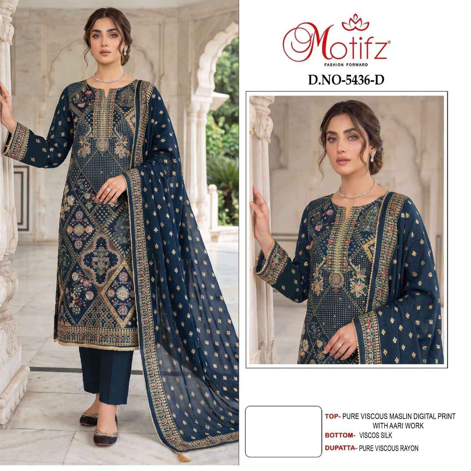 Motifz D 5436 Abcd Pakistani Salwar Kameez 4 Pcs Catalog