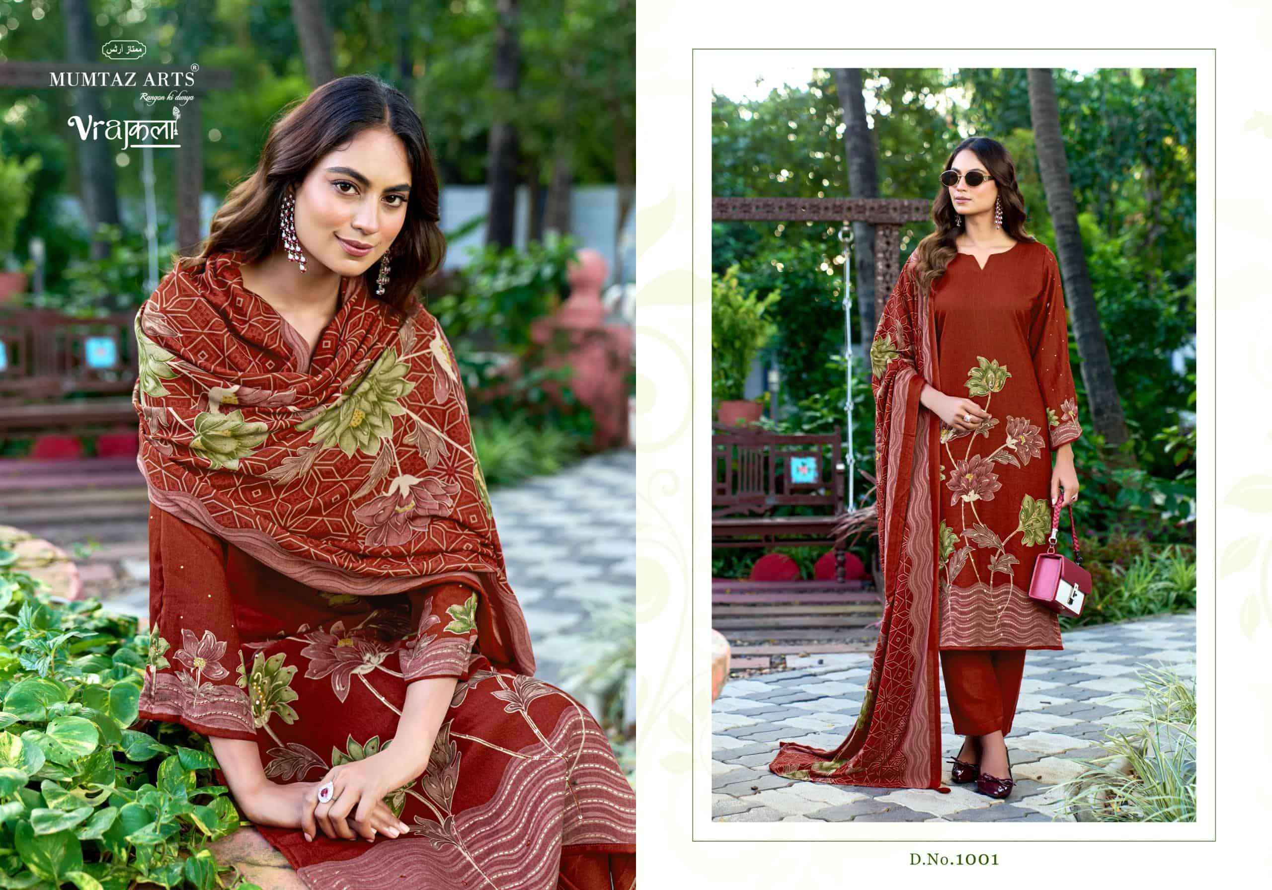 Mumtaz Arts Kashmir Kali Digital Printed Pure Pashmina Winter Suit 4 Pcs Catalog 