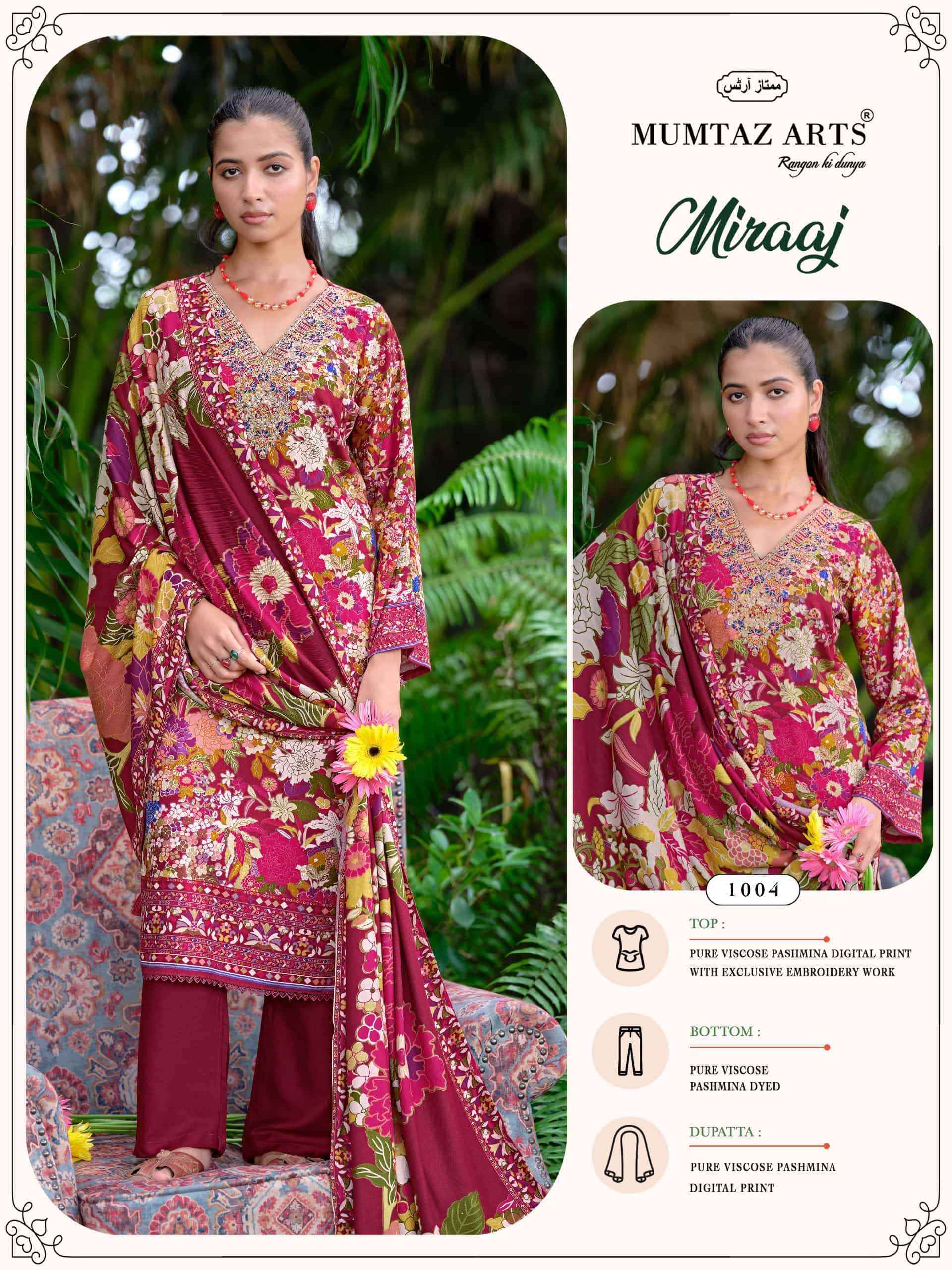 Mumtaz Arts Miraaj Premium Winter Pashmina Suits 4 Pcs Catalog