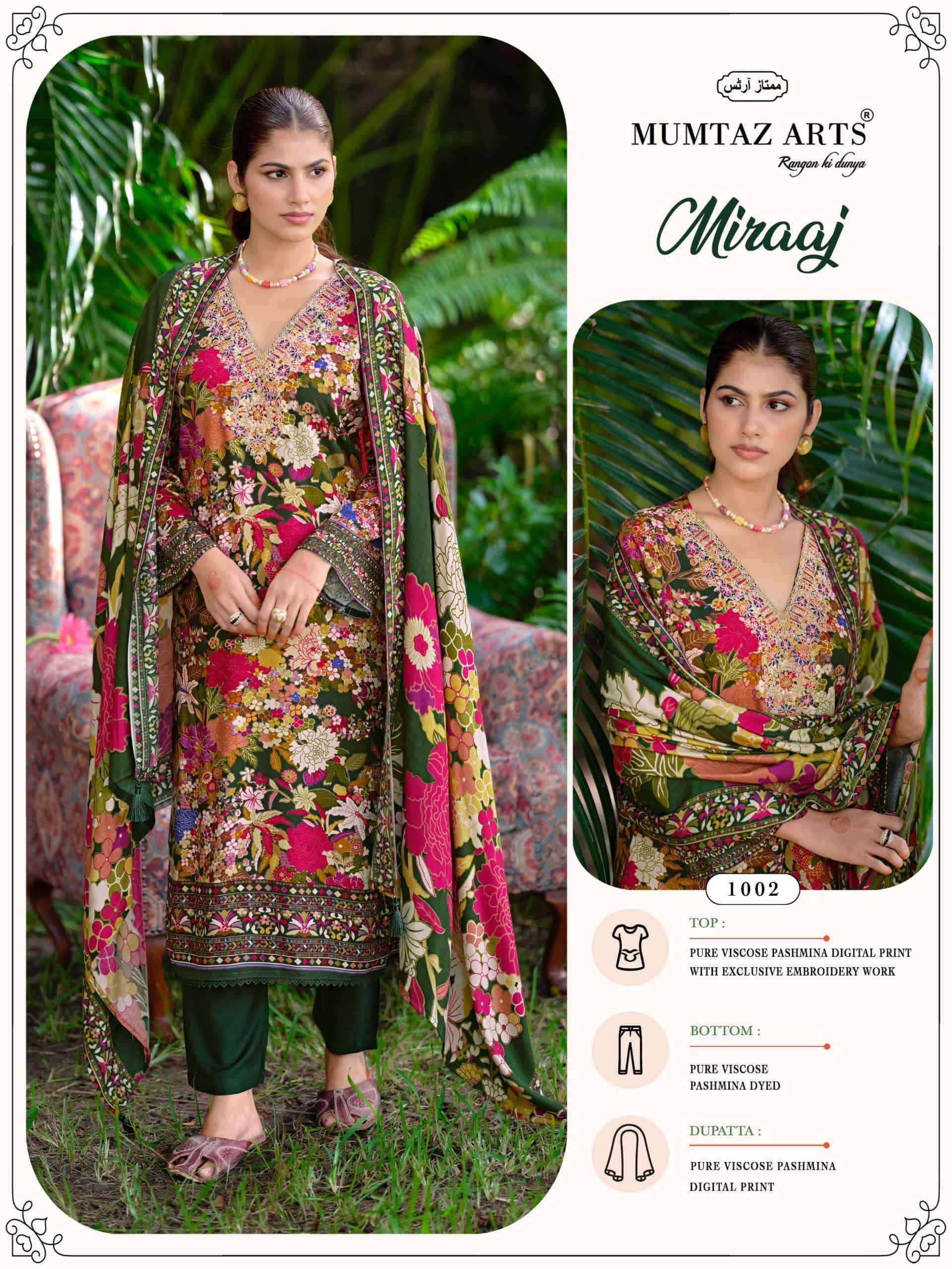 Mumtaz Arts Miraaj Premium Winter Pashmina Suits 4 Pcs Catalog