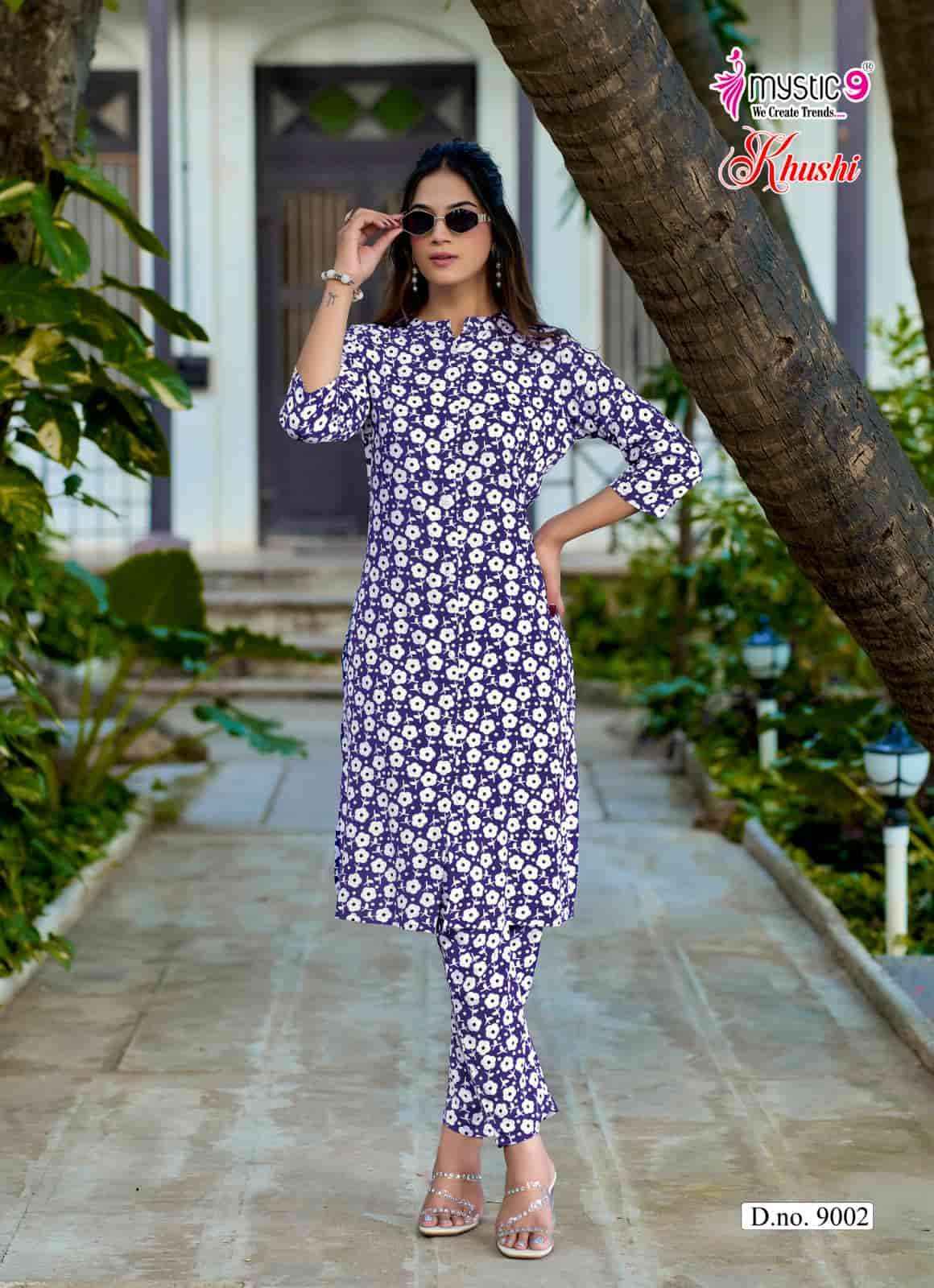 Mystic 9 Khushi Vol 9 Exclusive Printed Cord Set Collection 8 Pcs Catalog )