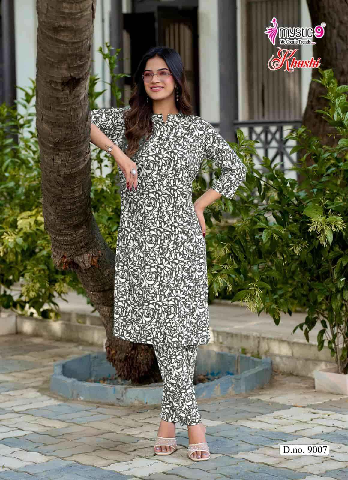 Mystic 9 Khushi Vol 9 Exclusive Printed Cord Set Collection 8 Pcs Catalog )