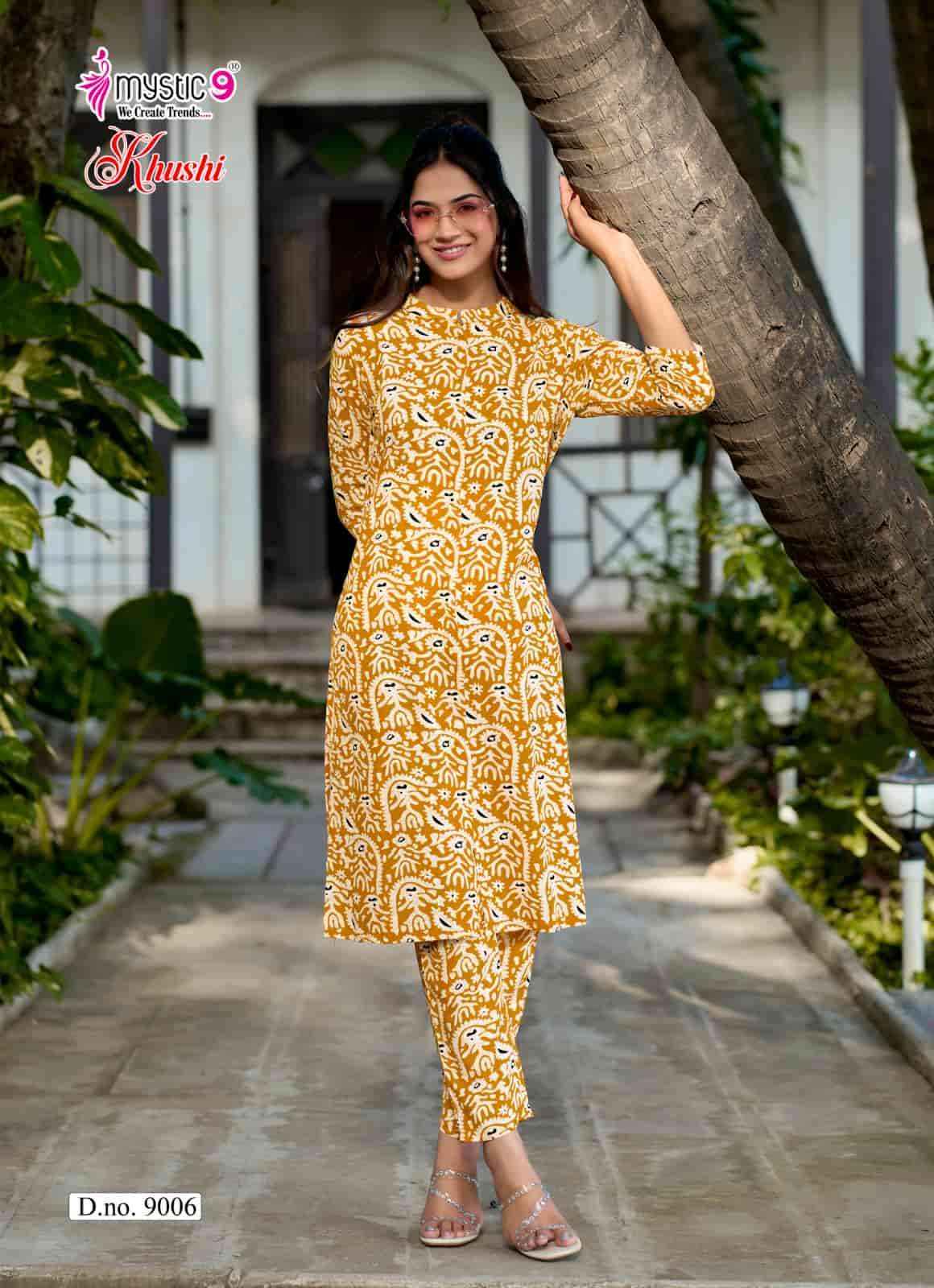 Mystic 9 Khushi Vol 9 Exclusive Printed Cord Set Collection 8 Pcs Catalog )
