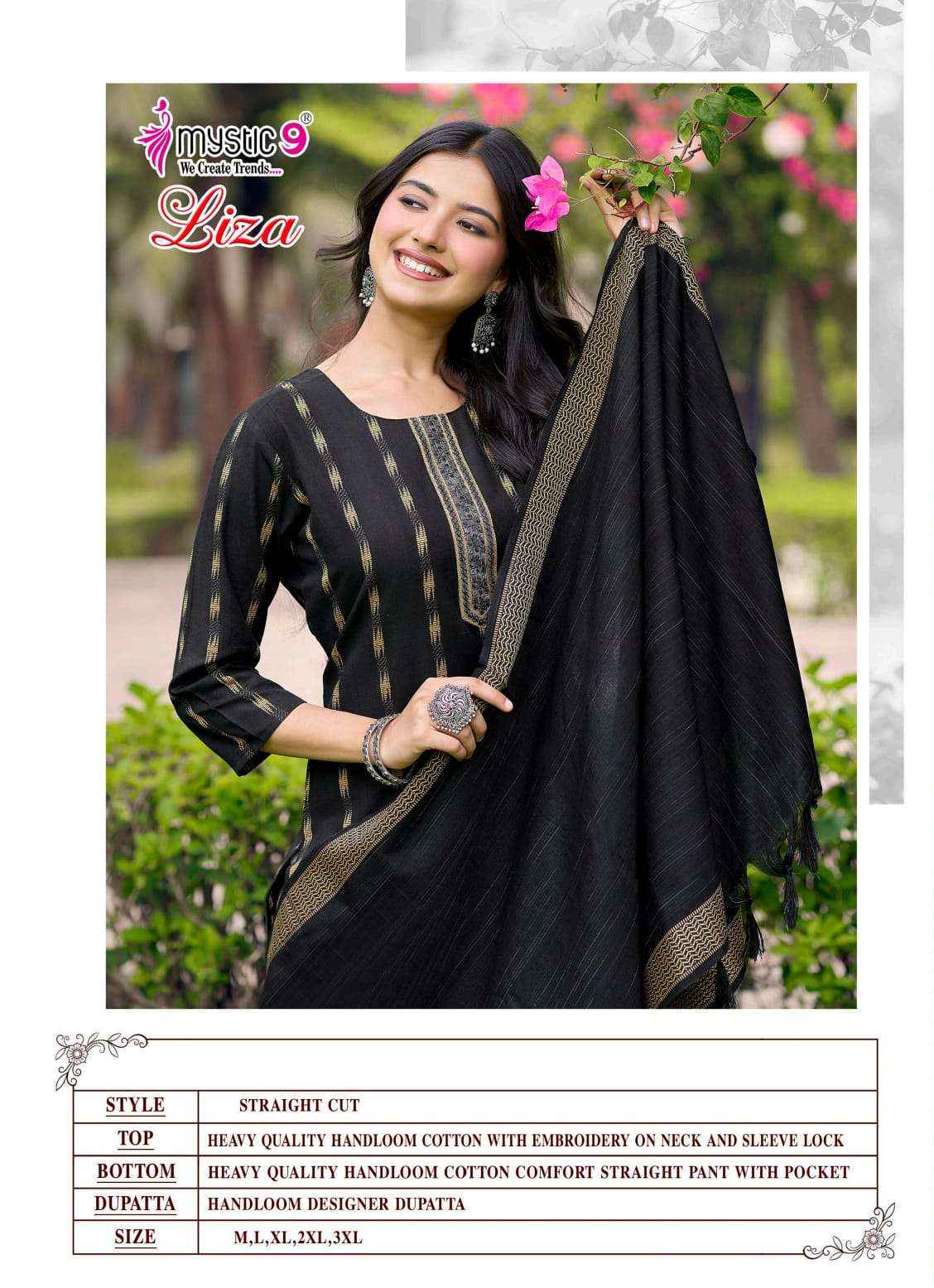 Mystic 9 Liza Vol 6 Fancy Handloom Cotton 3 Piece Pair Set Collection _ Wholesale Factory Rate ( 8 Pcs catalog )