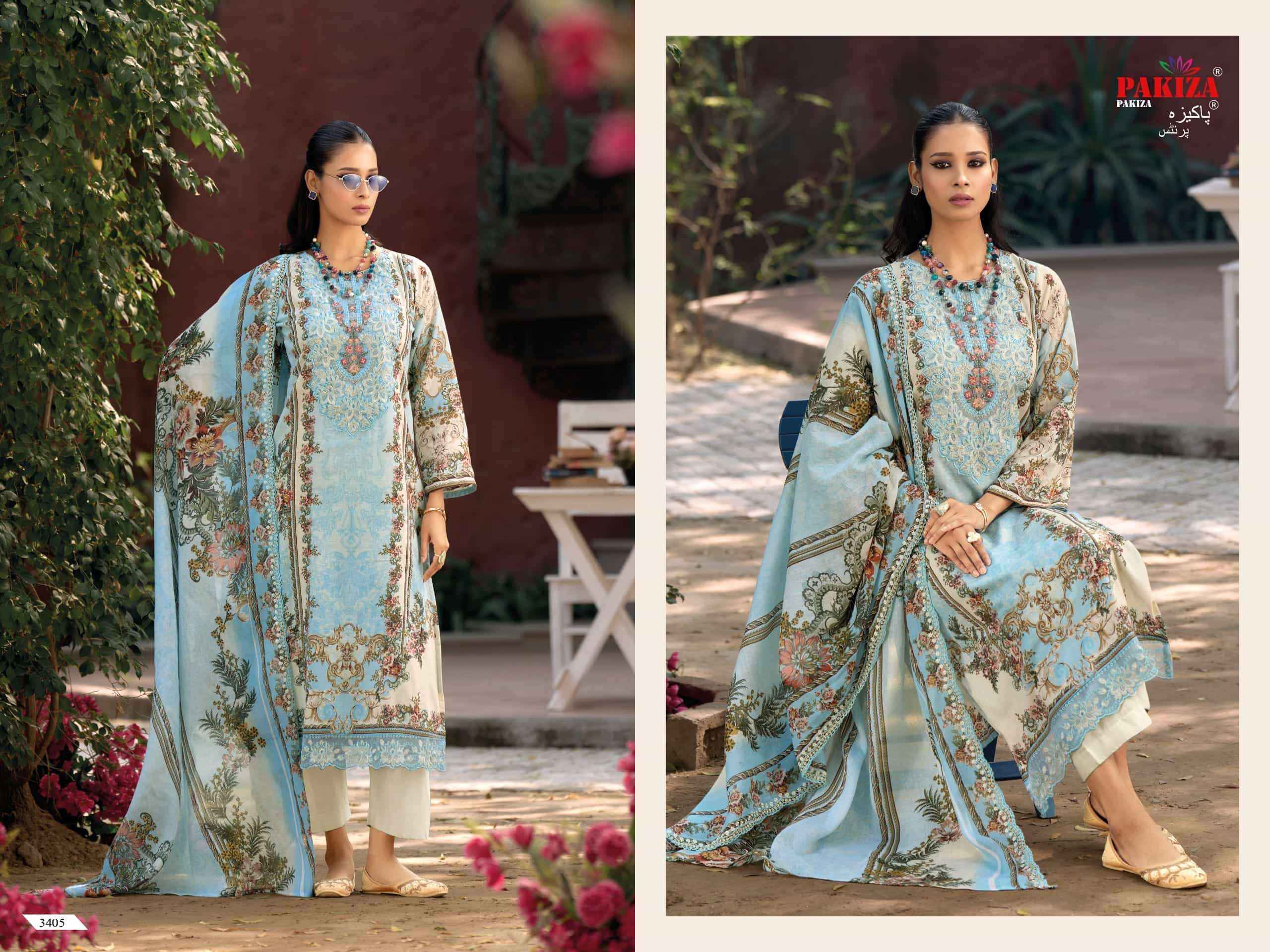 Pakiza Prints Haniya Hiba Vol 34 Pakistani Dress Material 10 Pcs Catalogue
