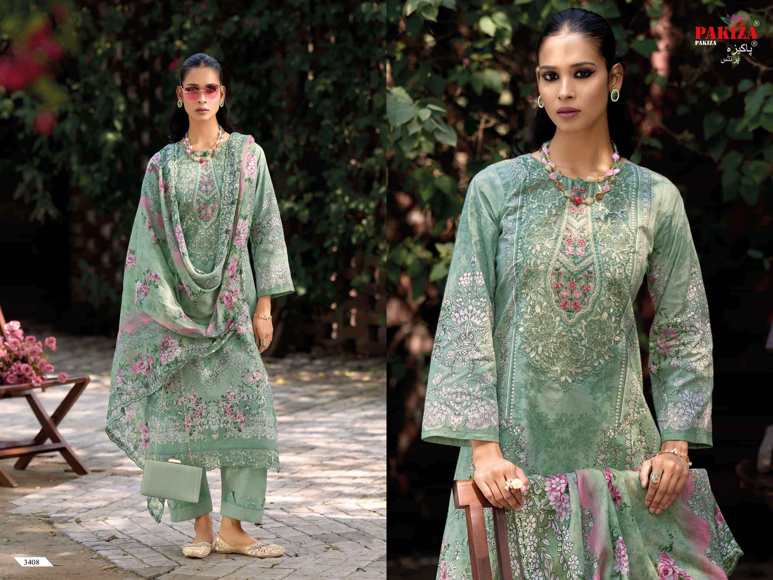 Pakiza Prints Haniya Hiba Vol 34 Pakistani Dress Material 10 Pcs Catalogue