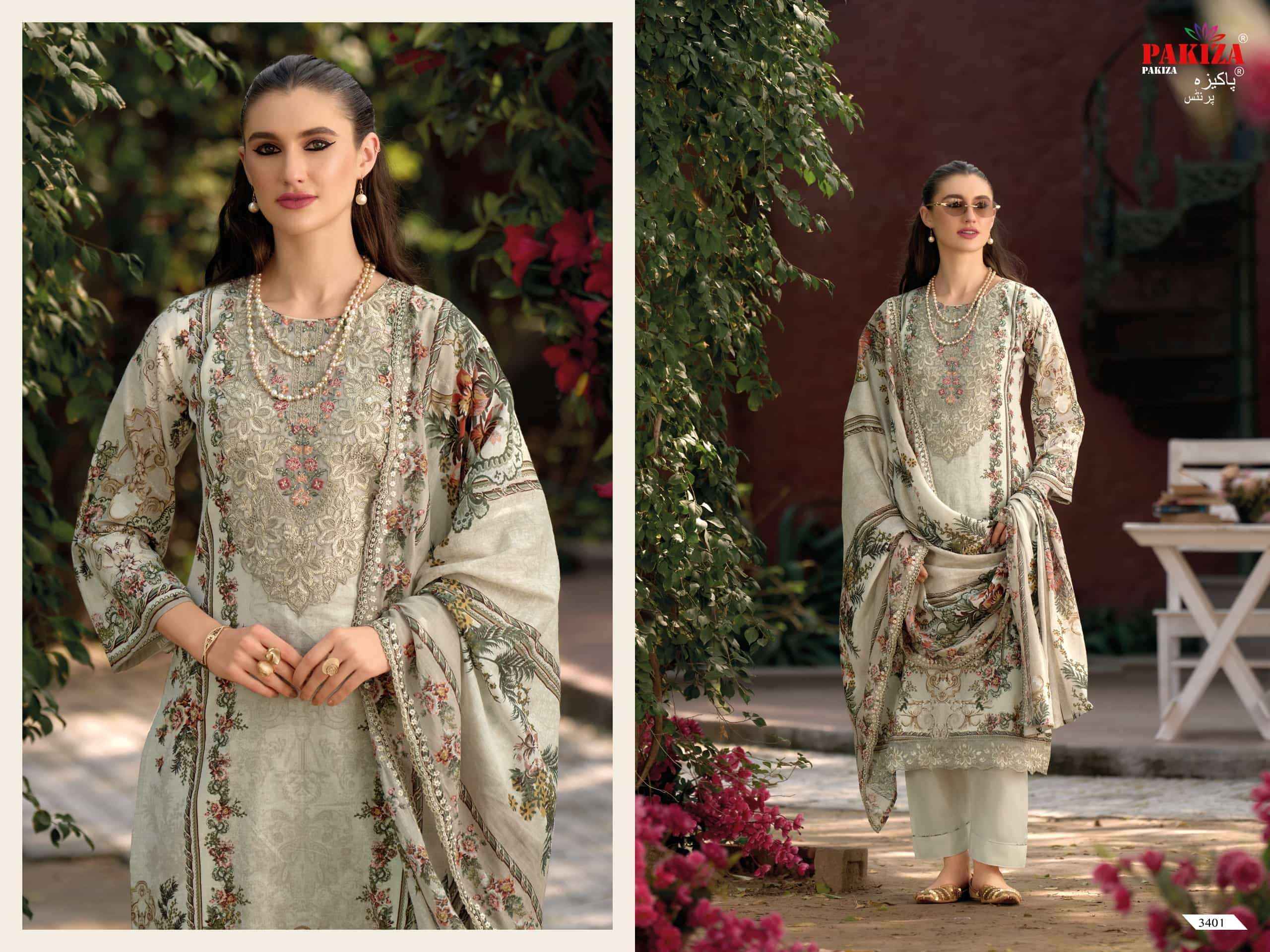 Pakiza Prints Haniya Hiba Vol 34 Pakistani Dress Material 10 Pcs Catalogue