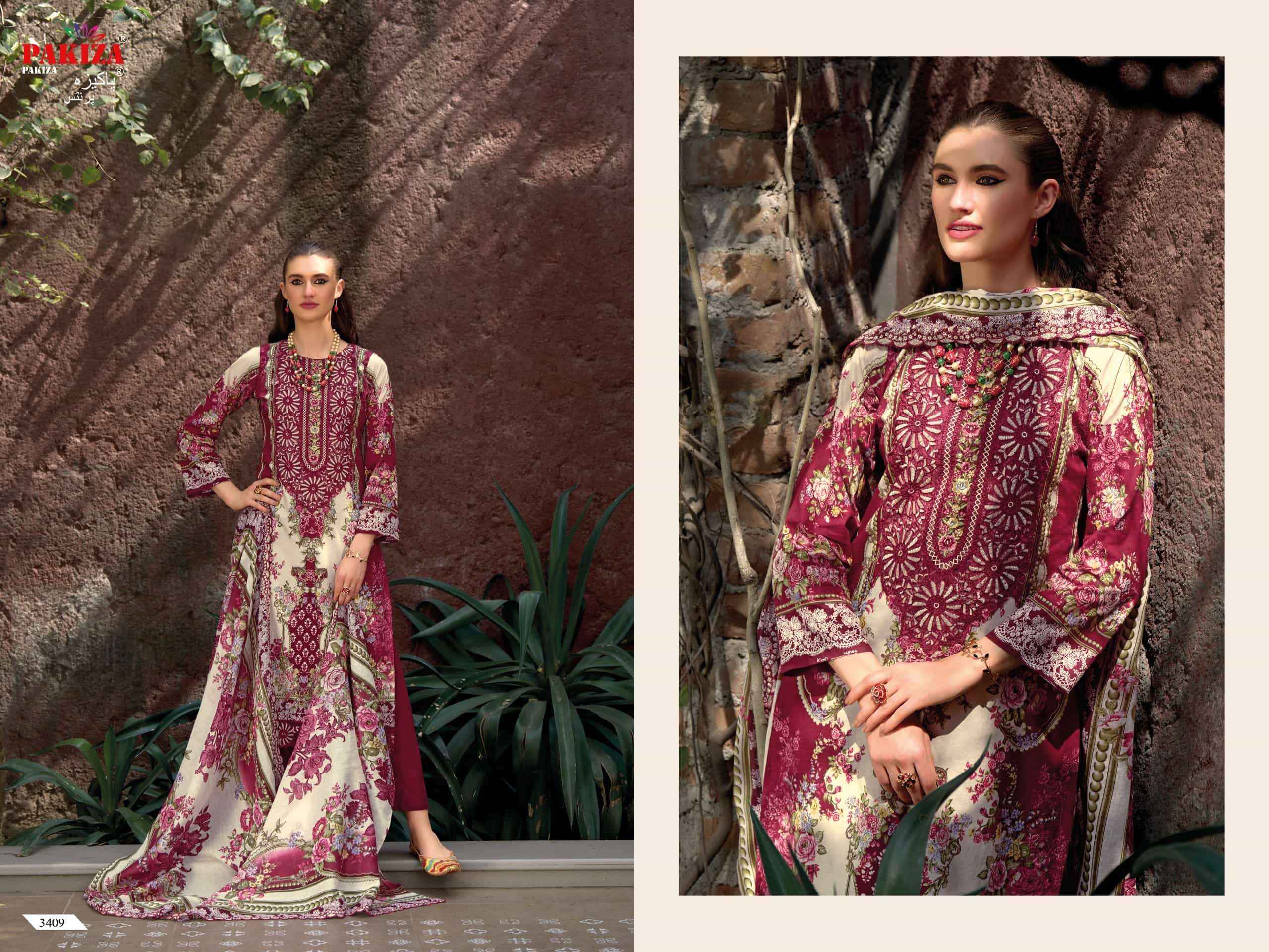 Pakiza Prints Haniya Hiba Vol 34 Pakistani Dress Material 10 Pcs Catalogue