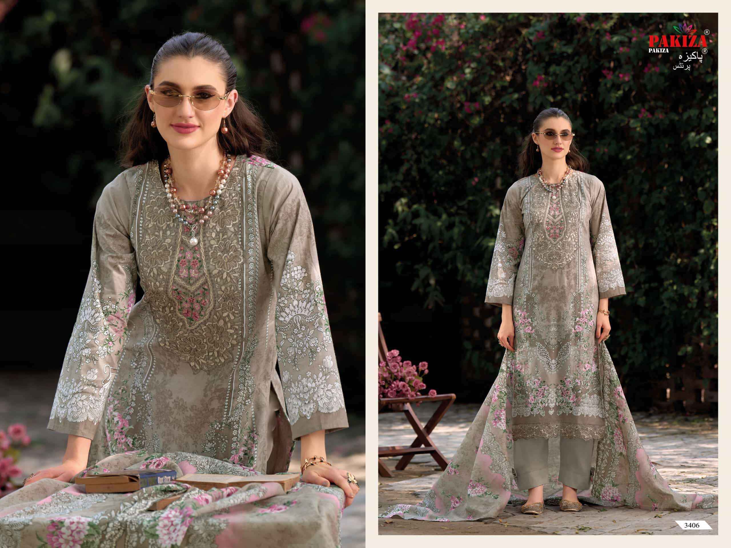 Pakiza Prints Haniya Hiba Vol 34 Pakistani Dress Material 10 Pcs Catalogue
