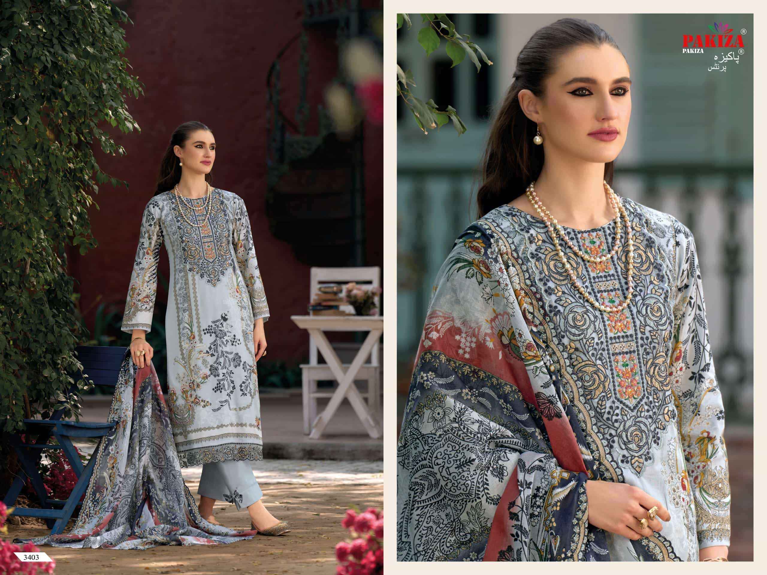 Pakiza Prints Haniya Hiba Vol 34 Pakistani Dress Material 10 Pcs Catalogue