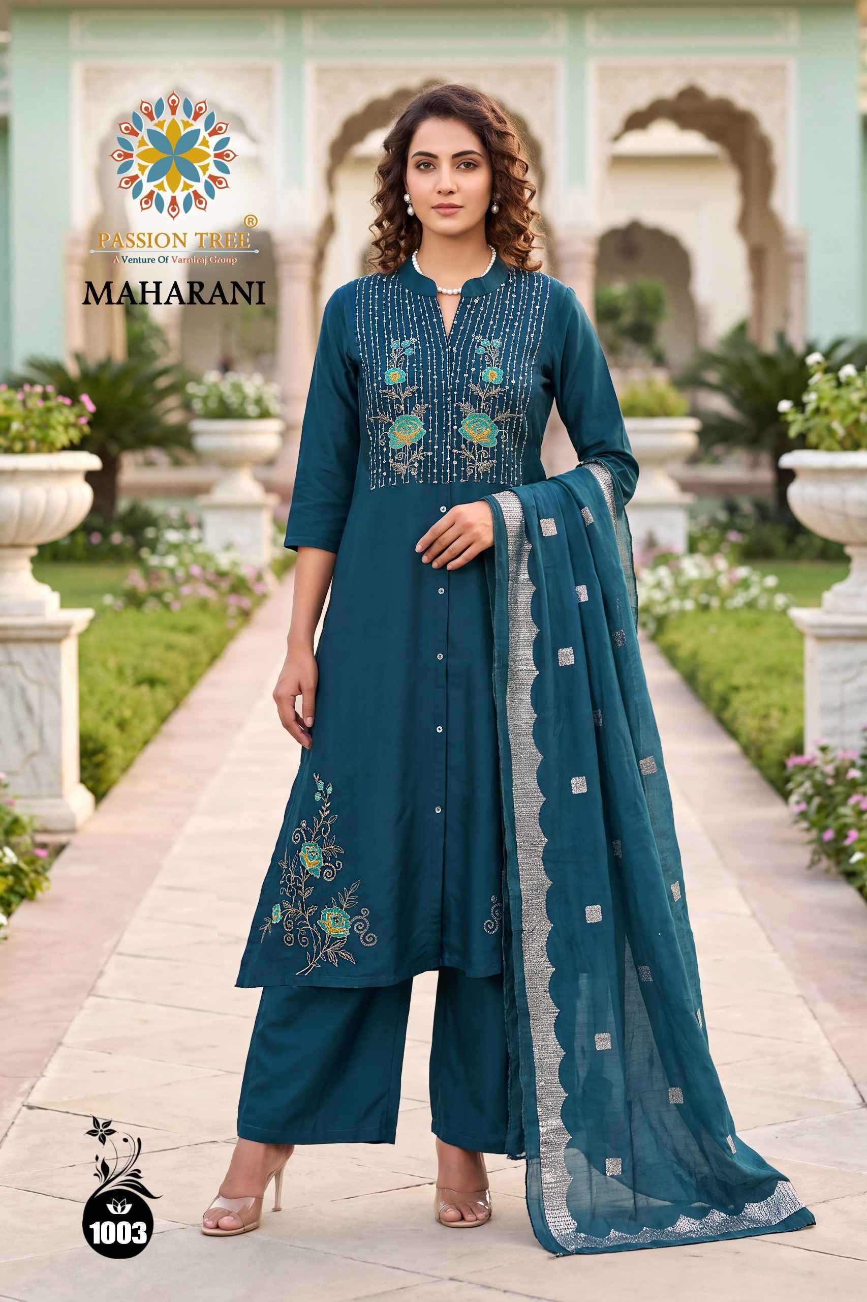 Passion Tree Maharani Vol 1 Roman Silk Kurti Combo 8 Pcs Set 