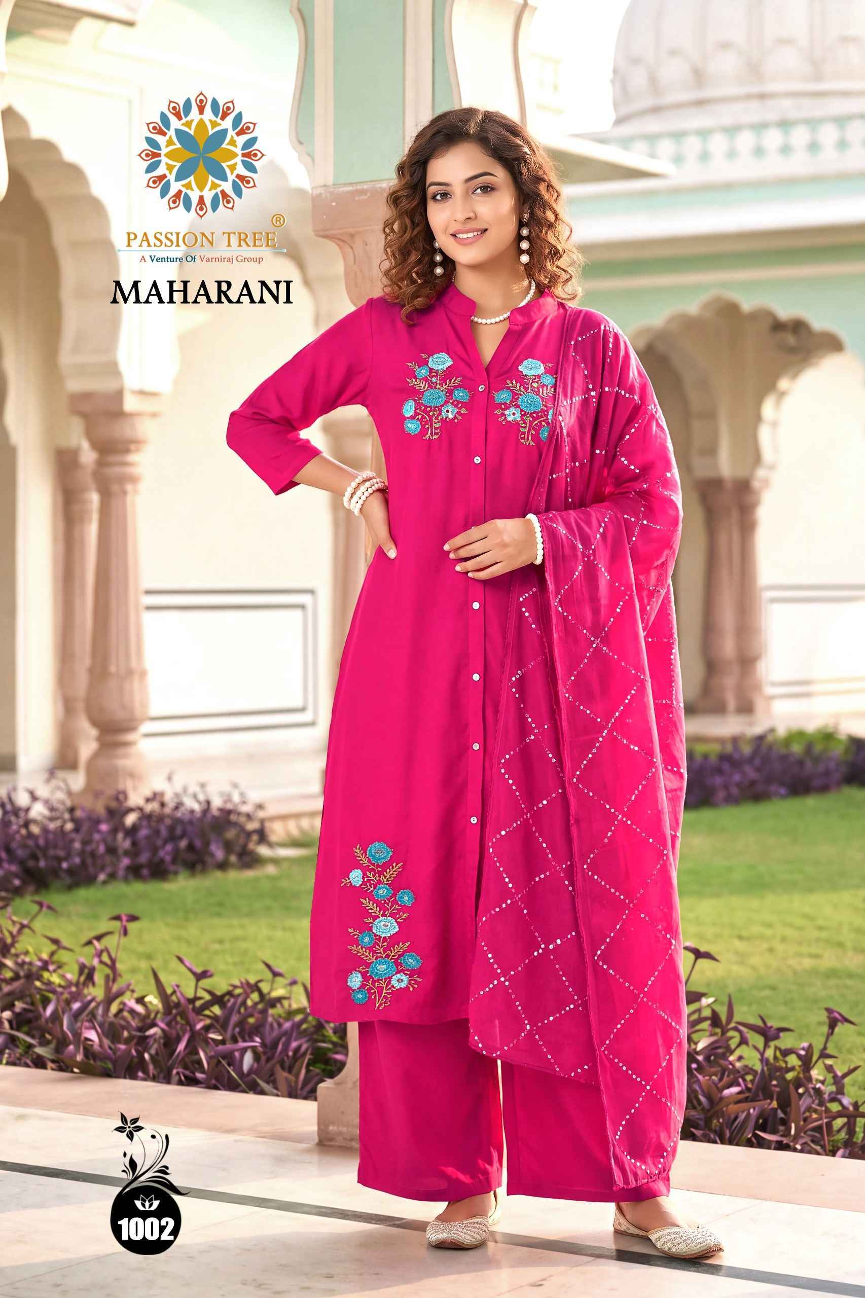 Passion Tree Maharani Vol 1 Roman Silk Kurti Combo 8 Pcs Set 
