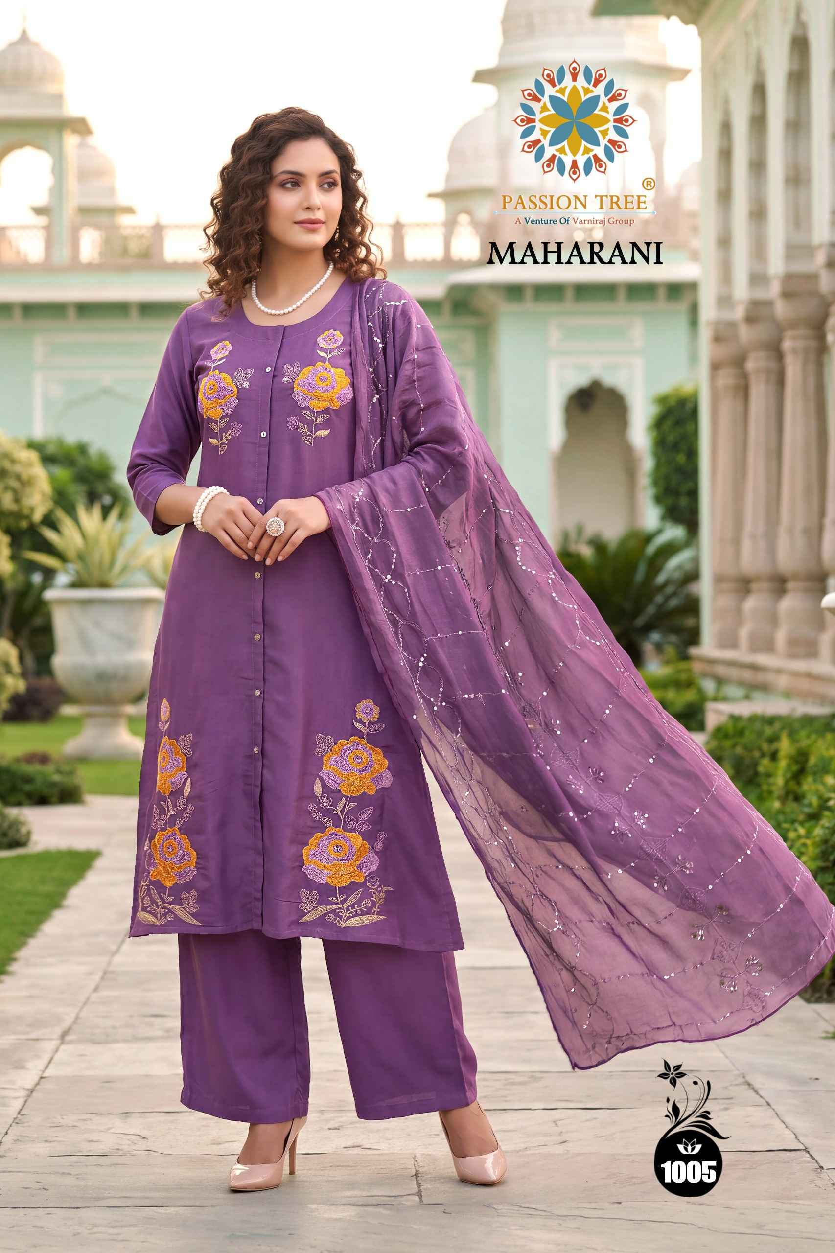 Passion Tree Maharani Vol 1 Roman Silk Kurti Combo 8 Pcs Set 