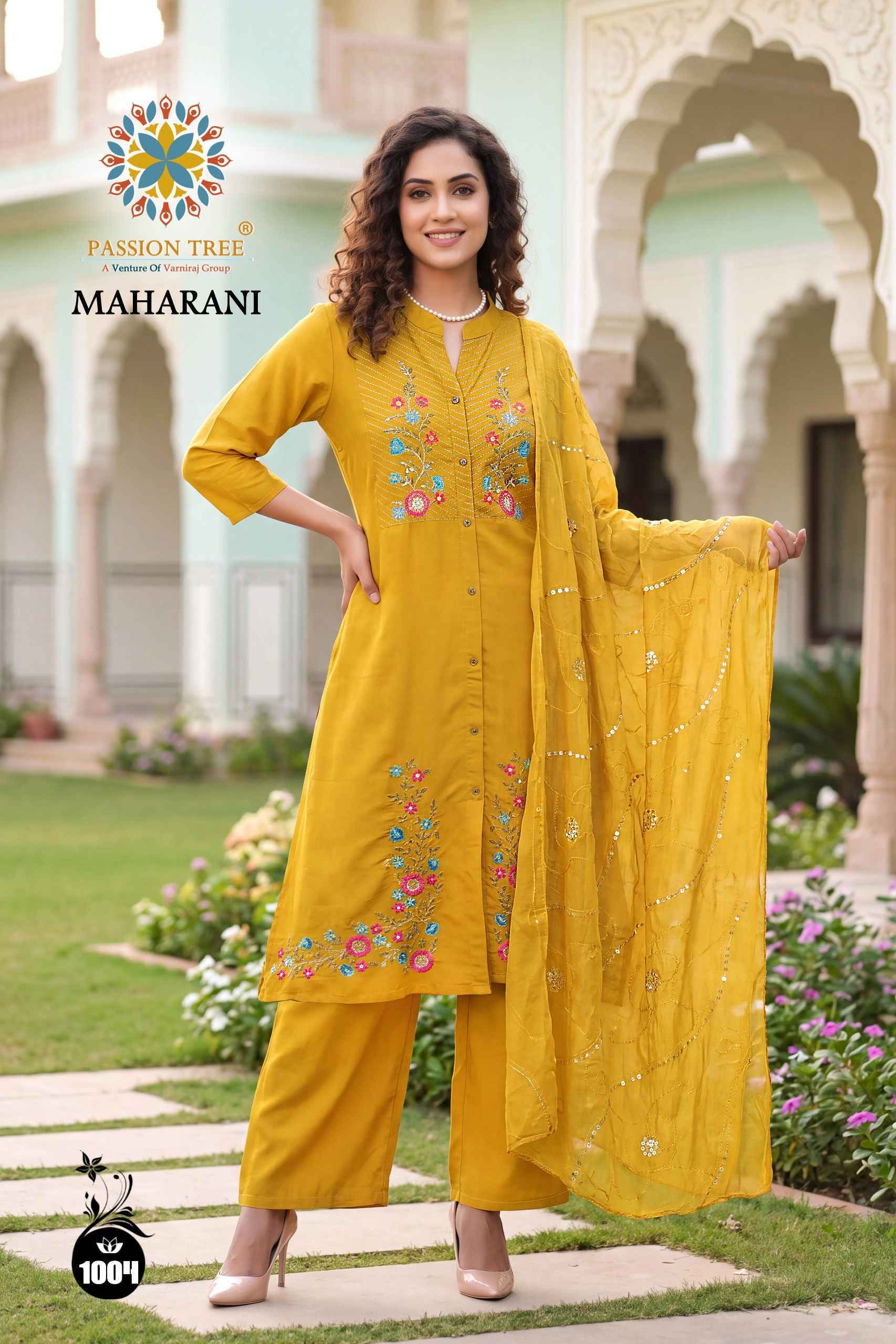 Passion Tree Maharani Vol 1 Roman Silk Kurti Combo 8 Pcs Set 