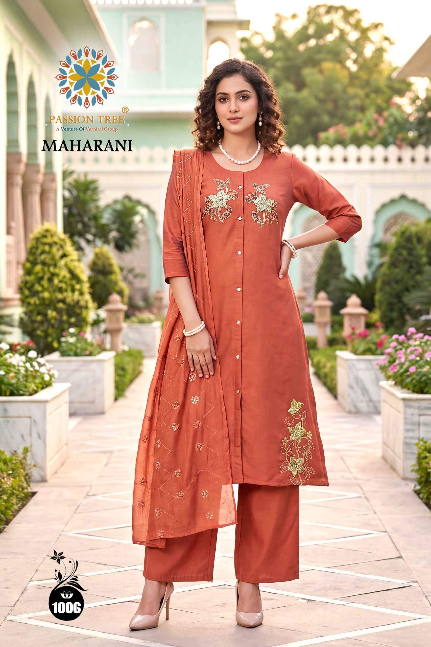 Passion Tree Maharani Vol 1 Roman Silk Kurti Combo 8 Pcs Set 