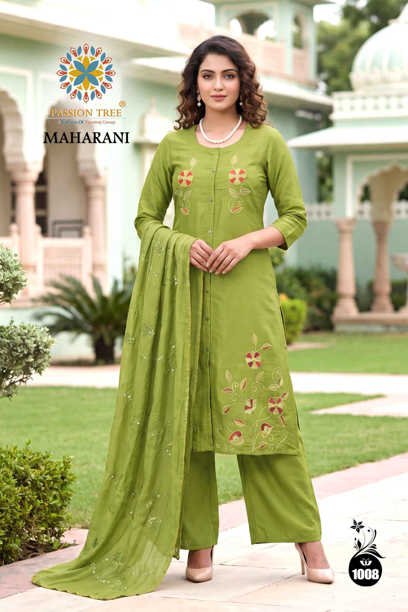 Passion Tree Maharani Vol 1 Roman Silk Kurti Combo 8 Pcs Set 