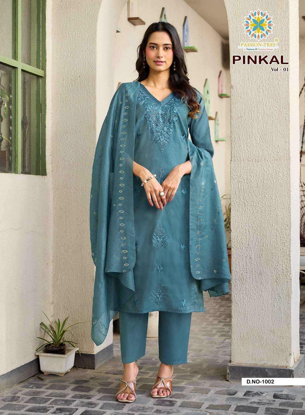 PASSION TREE PINKAL VOL 1 SILK READYMADE SUITS 6 PCS SET