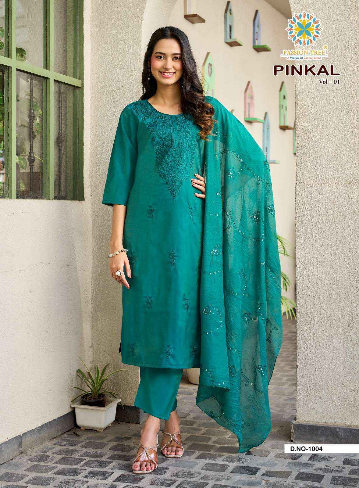 PASSION TREE PINKAL VOL 1 SILK READYMADE SUITS 6 PCS SET