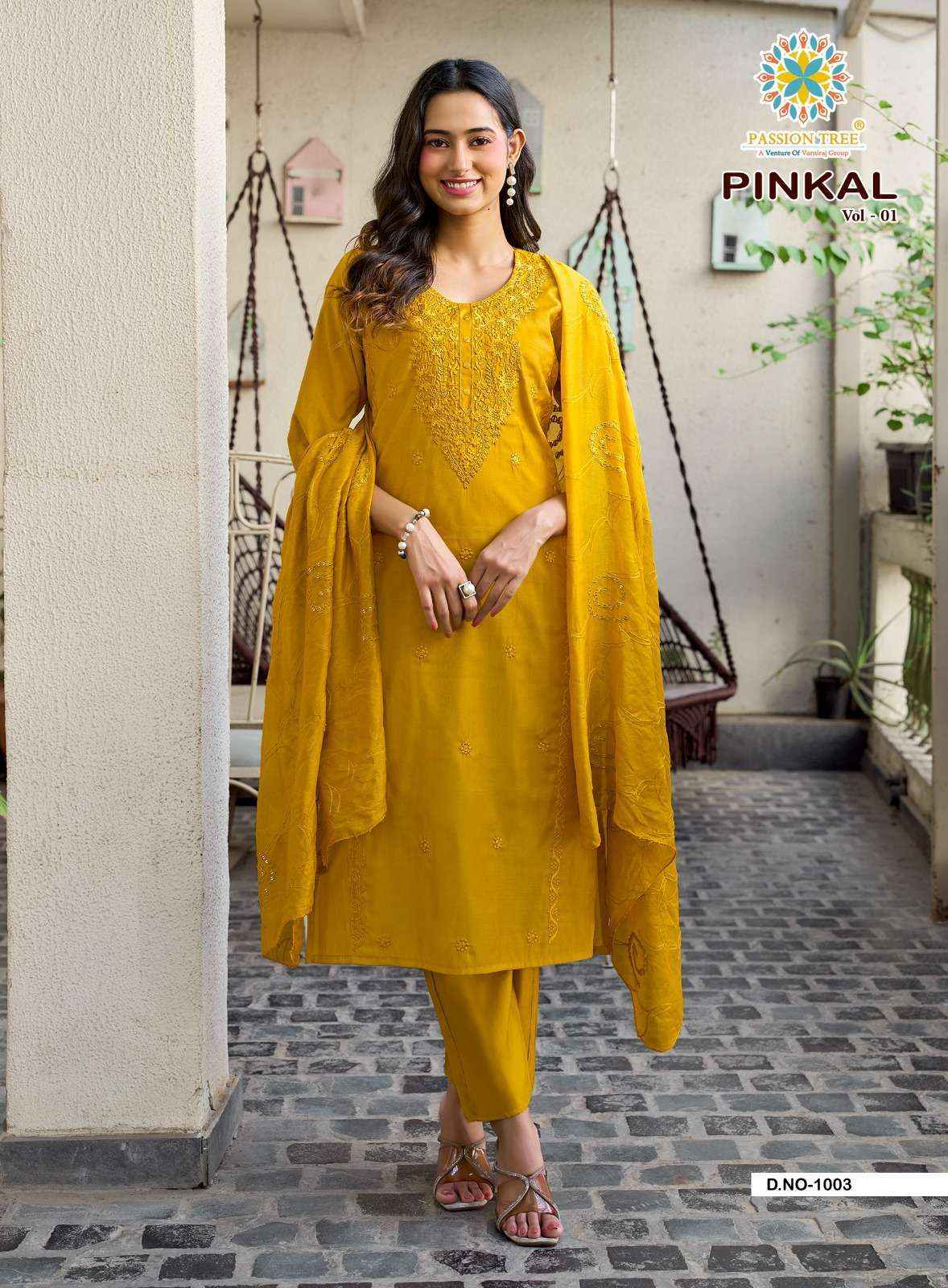 PASSION TREE PINKAL VOL 1 SILK READYMADE SUITS 6 PCS SET