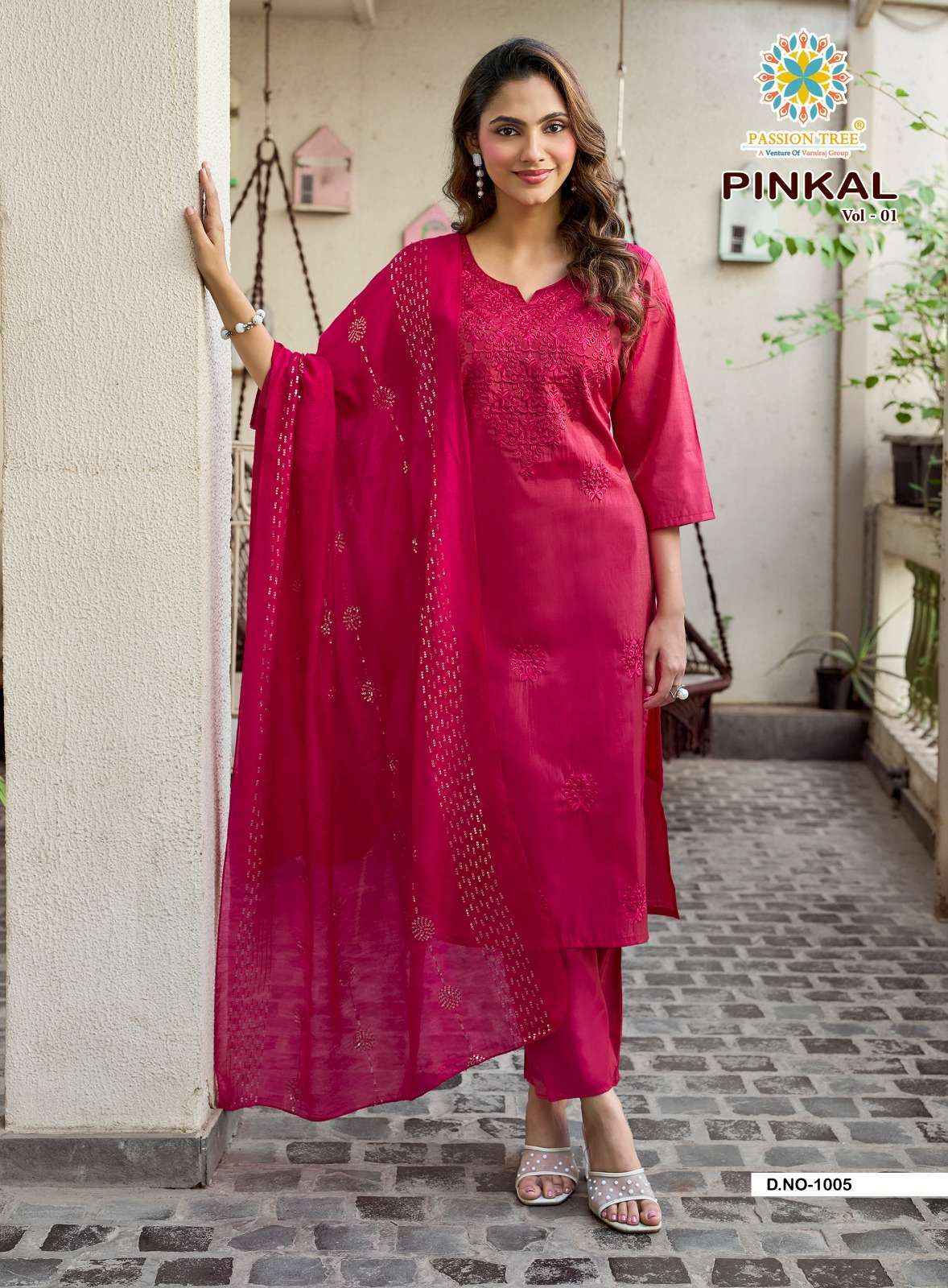 PASSION TREE PINKAL VOL 1 SILK READYMADE SUITS 6 PCS SET