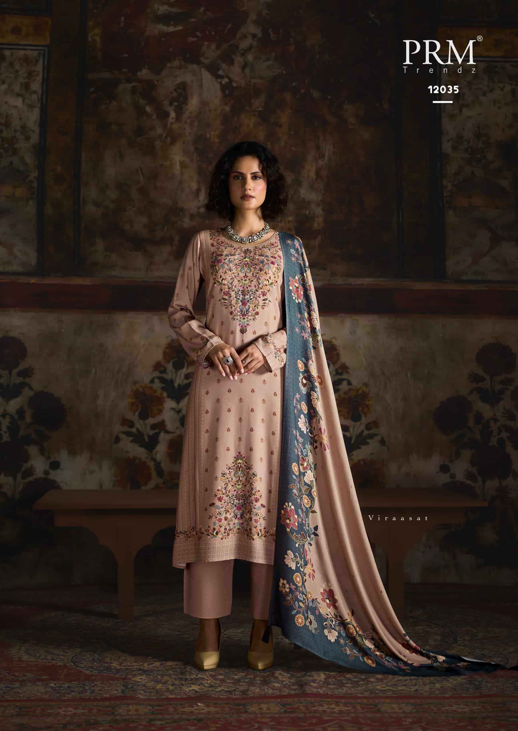 Prm Trendz Uzmaa Pashma Dress Material 6 Pcs Set