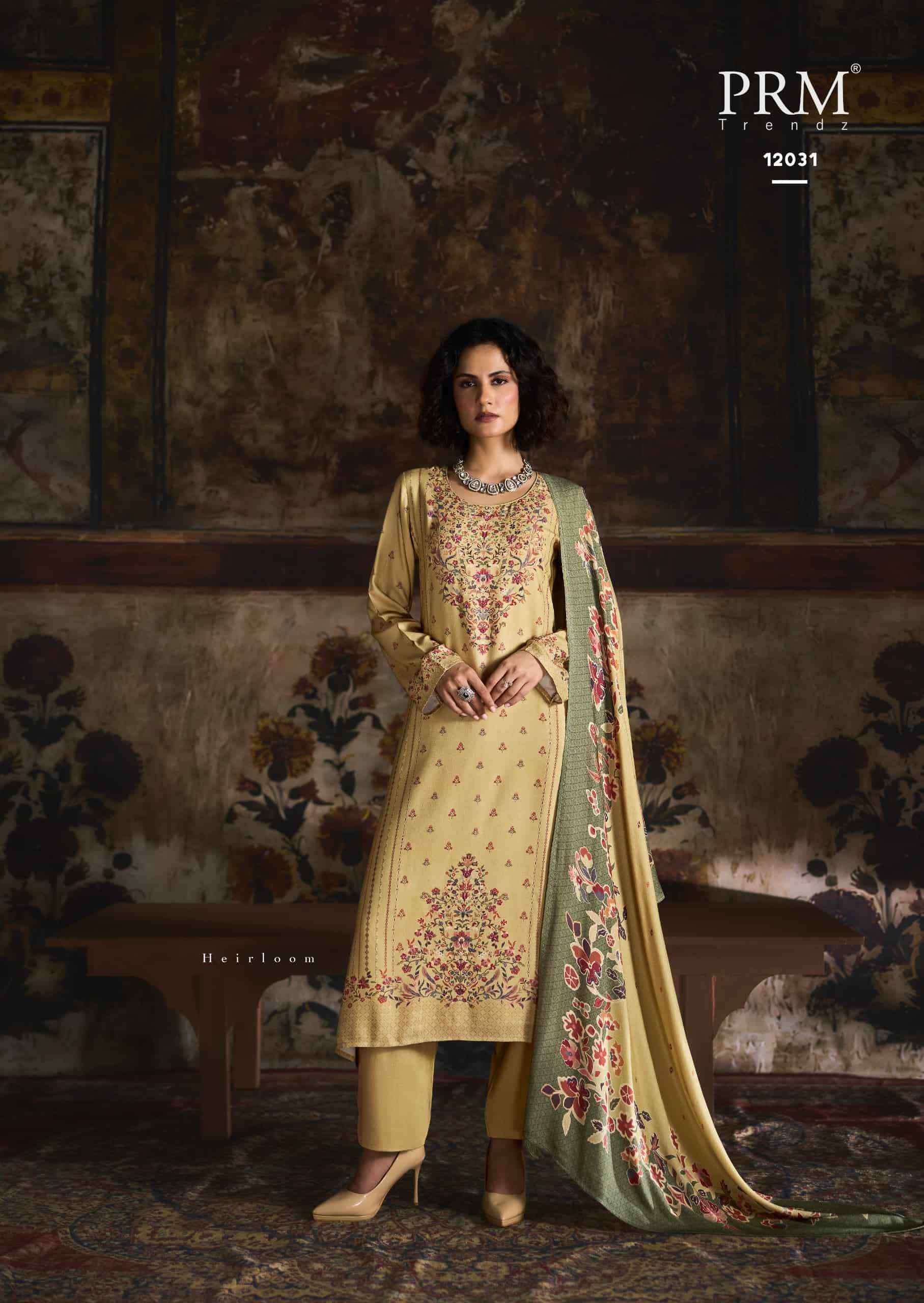 Prm Trendz Uzmaa Pashma Dress Material 6 Pcs Set