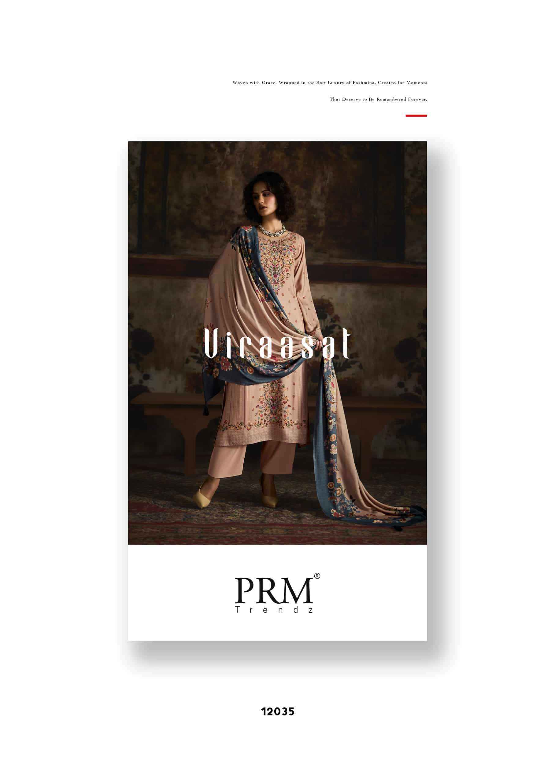 Prm Trendz Uzmaa Pashma Dress Material 6 Pcs Set
