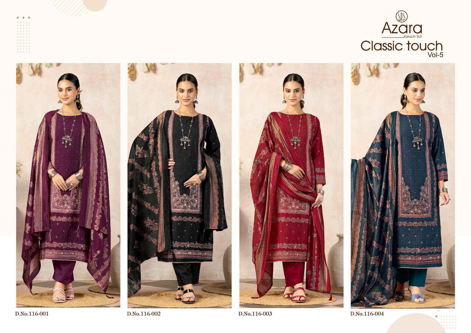 Radhika Azara Classic Touch Vol 5 Designer Printed Fancy Dress Material  8 Pcs Catalog 