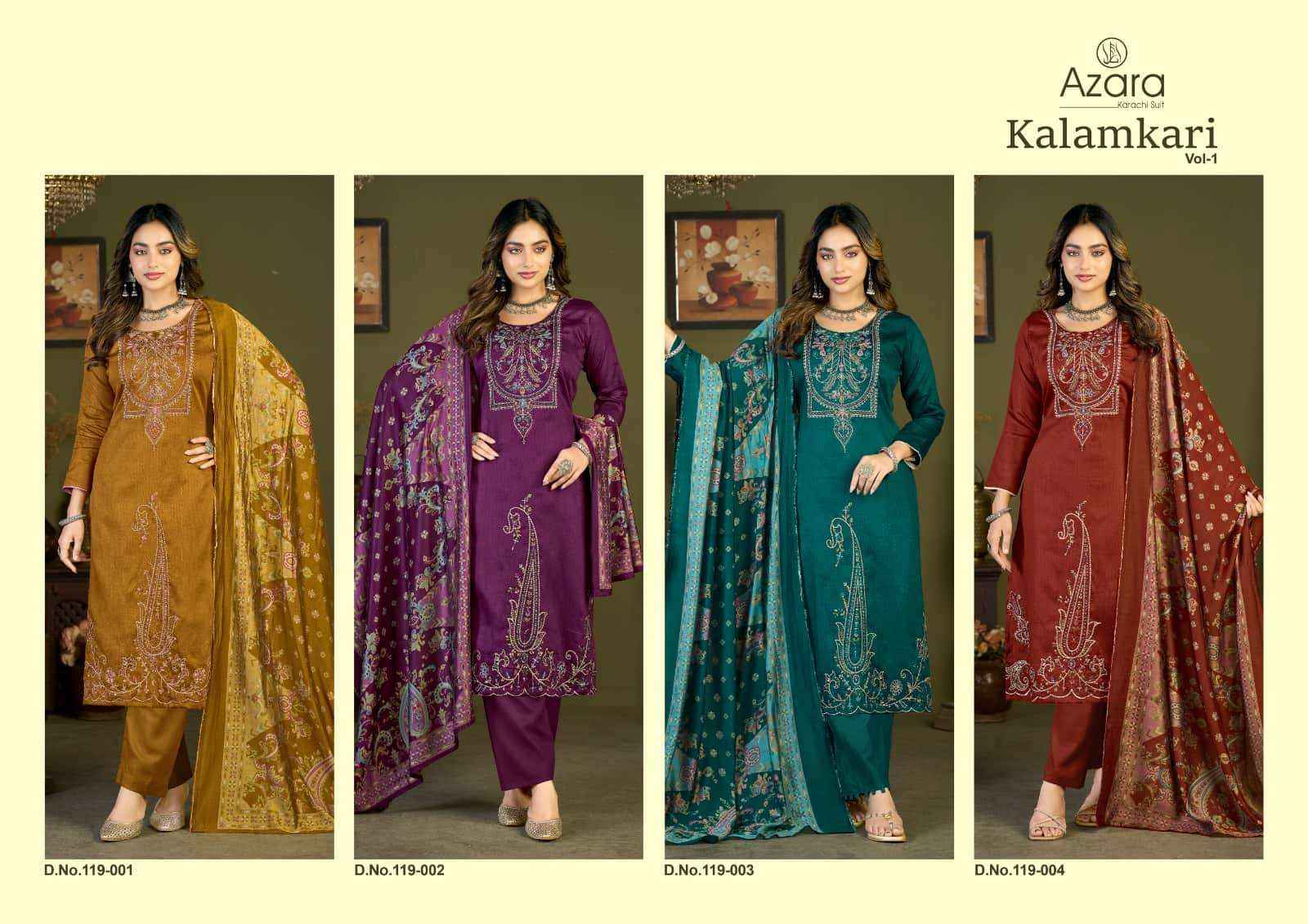 Radhika Azara Kalamkari Vol 1 Pure Jam Cotton Dress Material 6 Pcs Catalog 