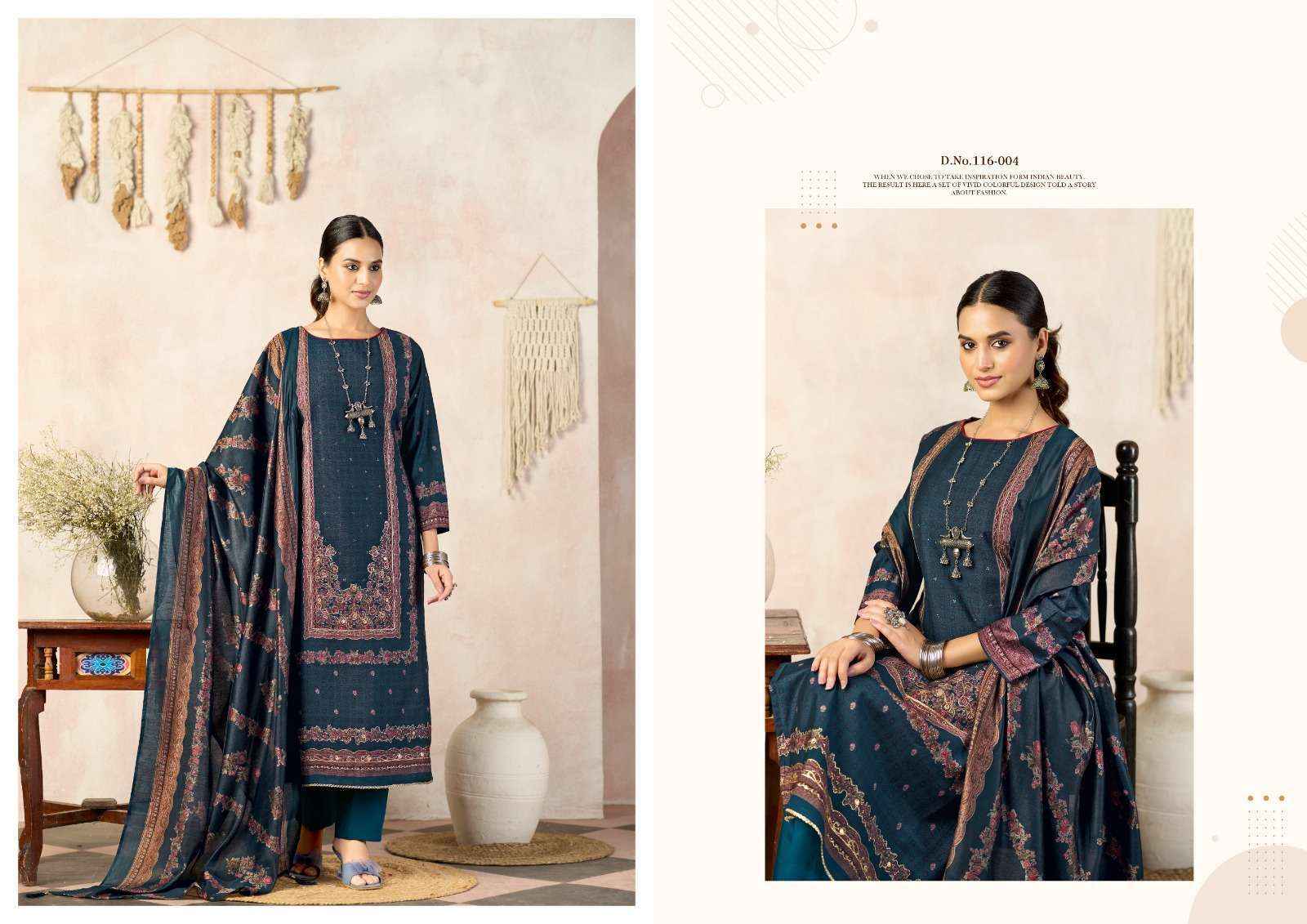 RADHIKA FASHION AZARA CLASSIC TOUCH VOL 5 DRESS MATERIAL 4 PCS CATALOG