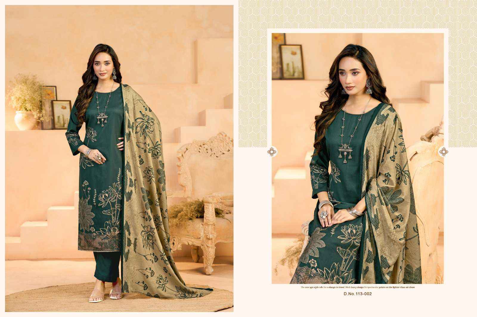 RADHIKA FASHION AZARA JESSIKA 3 JAM COTTON SALWAR SUITS 4 PCS CATALOGUE
