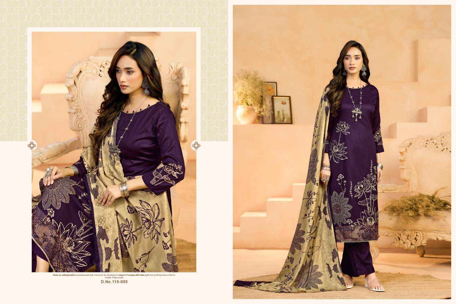 RADHIKA FASHION AZARA JESSIKA 3 JAM COTTON SALWAR SUITS 4 PCS CATALOGUE