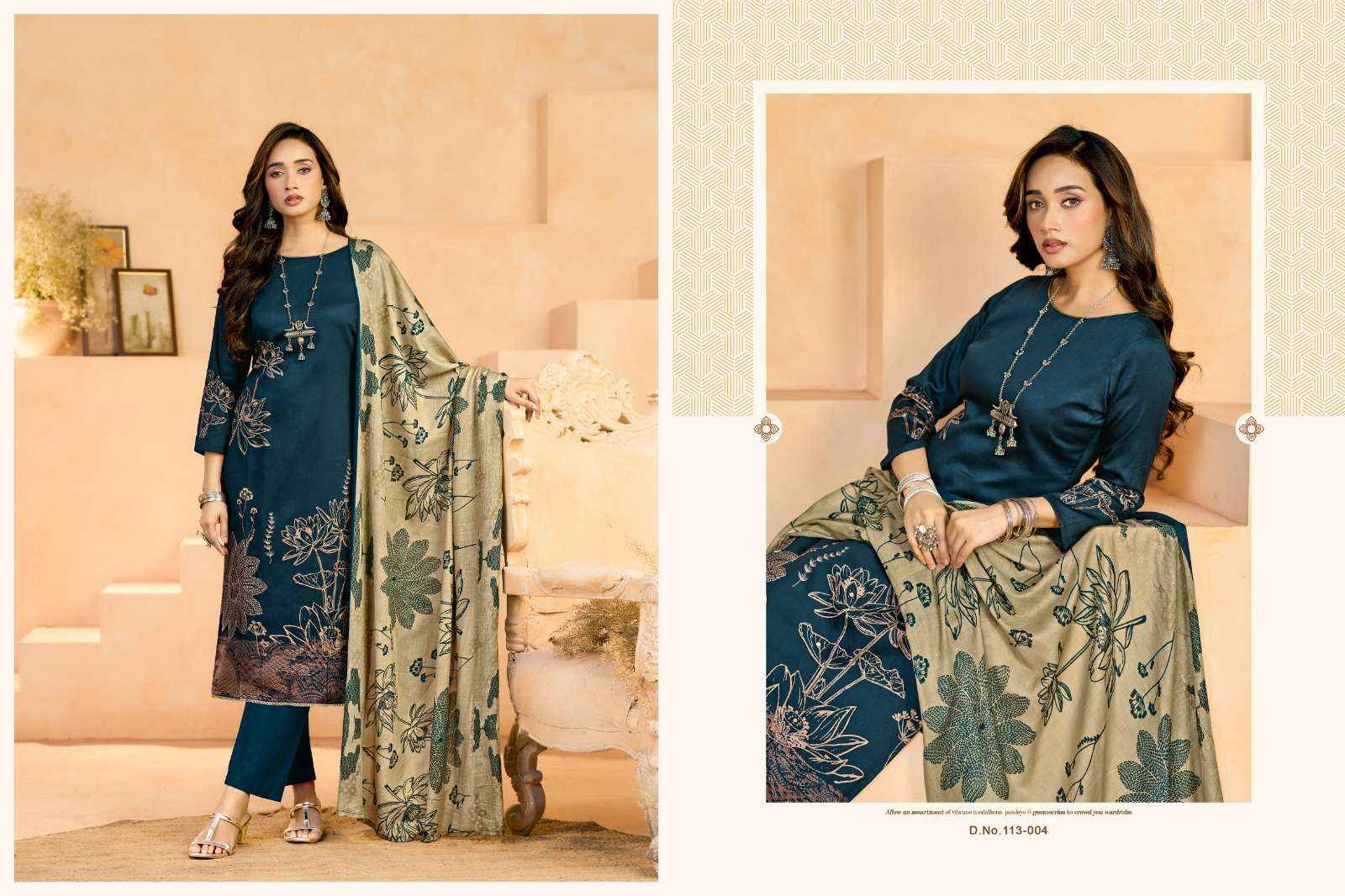 RADHIKA FASHION AZARA JESSIKA 3 JAM COTTON SALWAR SUITS 4 PCS CATALOGUE