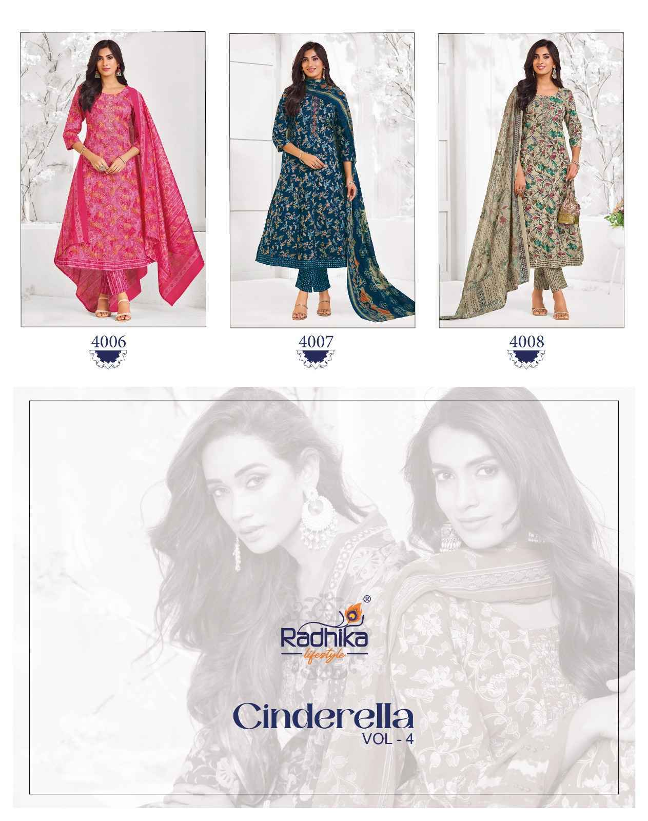 Radhika Lifestyle Cindrella Vol 4 Cotton Kurti Combo 8 pcs Catalog