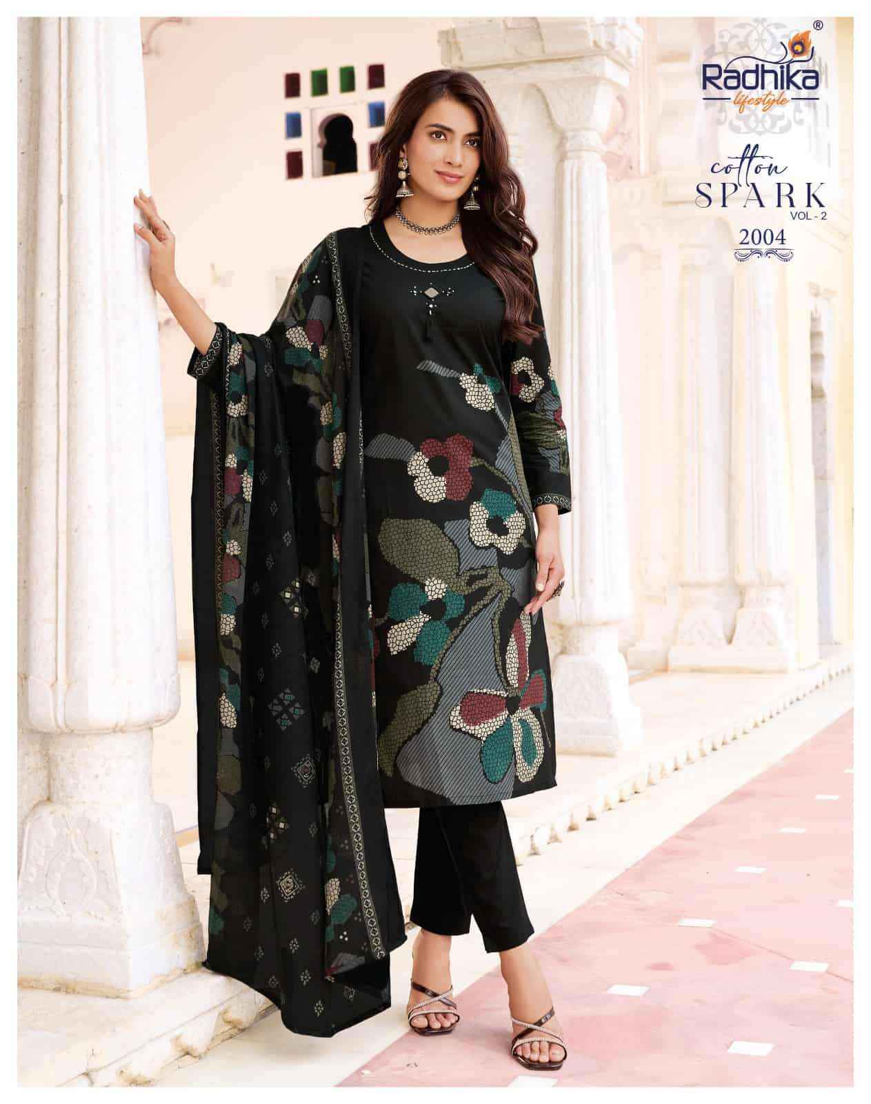 Radhika Lifestyle Cotton Spark Vol 2 Exclusive Cotton 3 Pec Sets 8 Pcs Catalog 