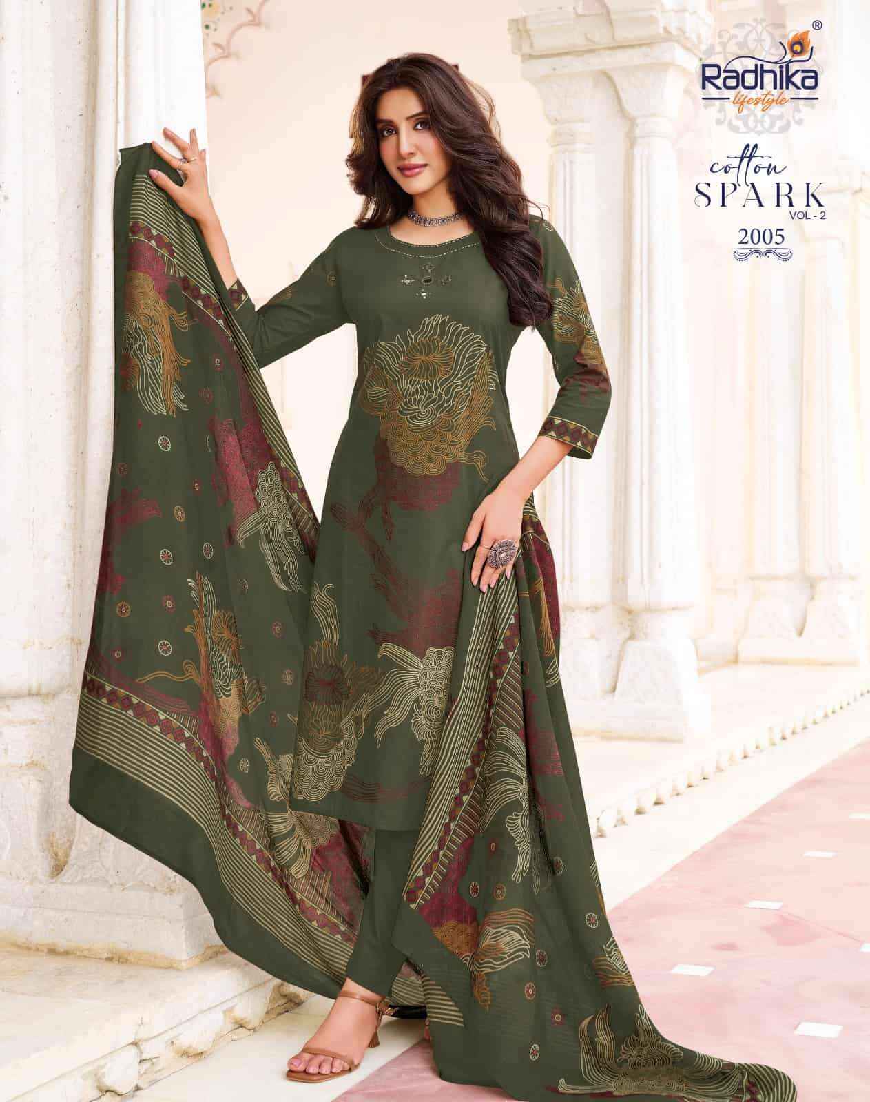 Radhika Lifestyle Cotton Spark Vol 2 Exclusive Cotton 3 Pec Sets 8 Pcs Catalog 