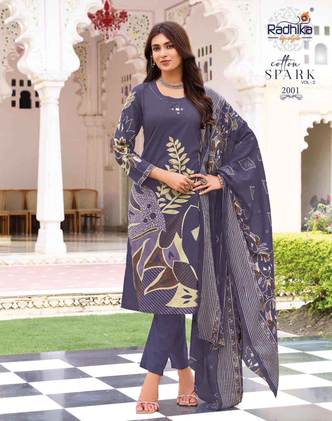 Radhika Lifestyle Cotton Spark Vol 2 Exclusive Cotton 3 Pec Sets 8 Pcs Catalog 
