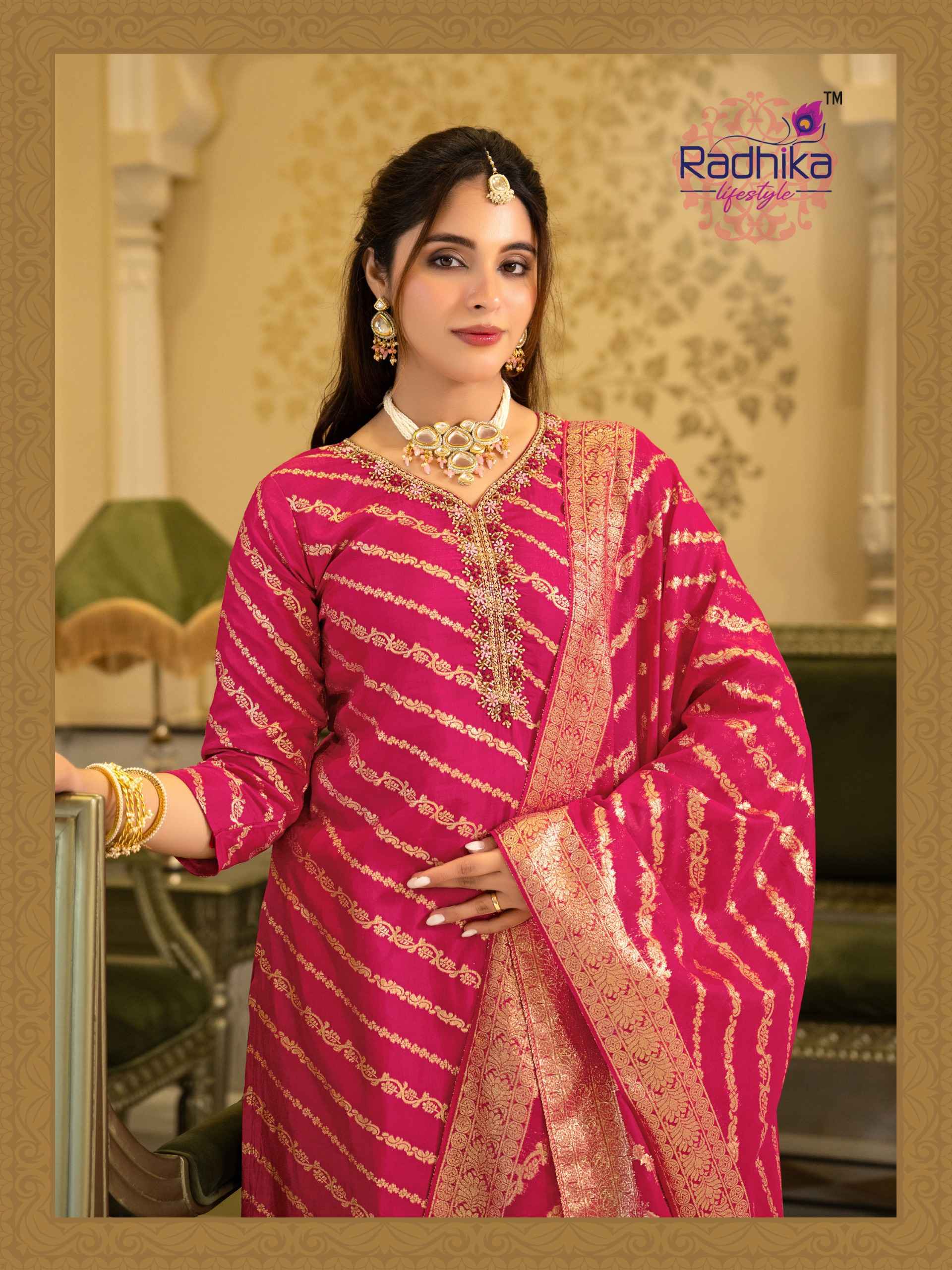 Radhika Lifestyle Rang Vol 2 Dola Silk Jacquard Kurti Combo 6 pcs Catalog