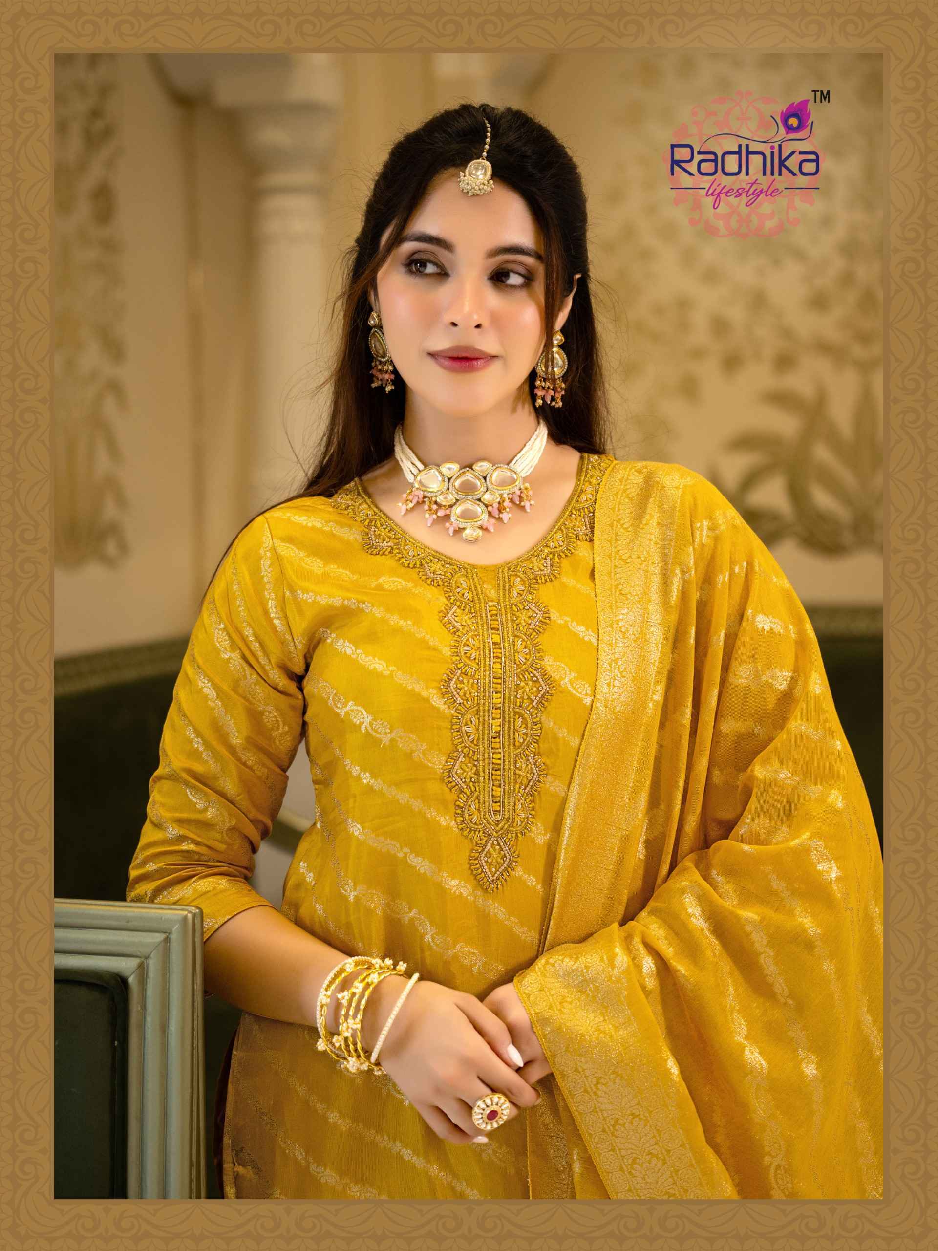 Radhika Lifestyle Rang Vol 2 Dola Silk Jacquard Kurti Combo 6 pcs Catalog