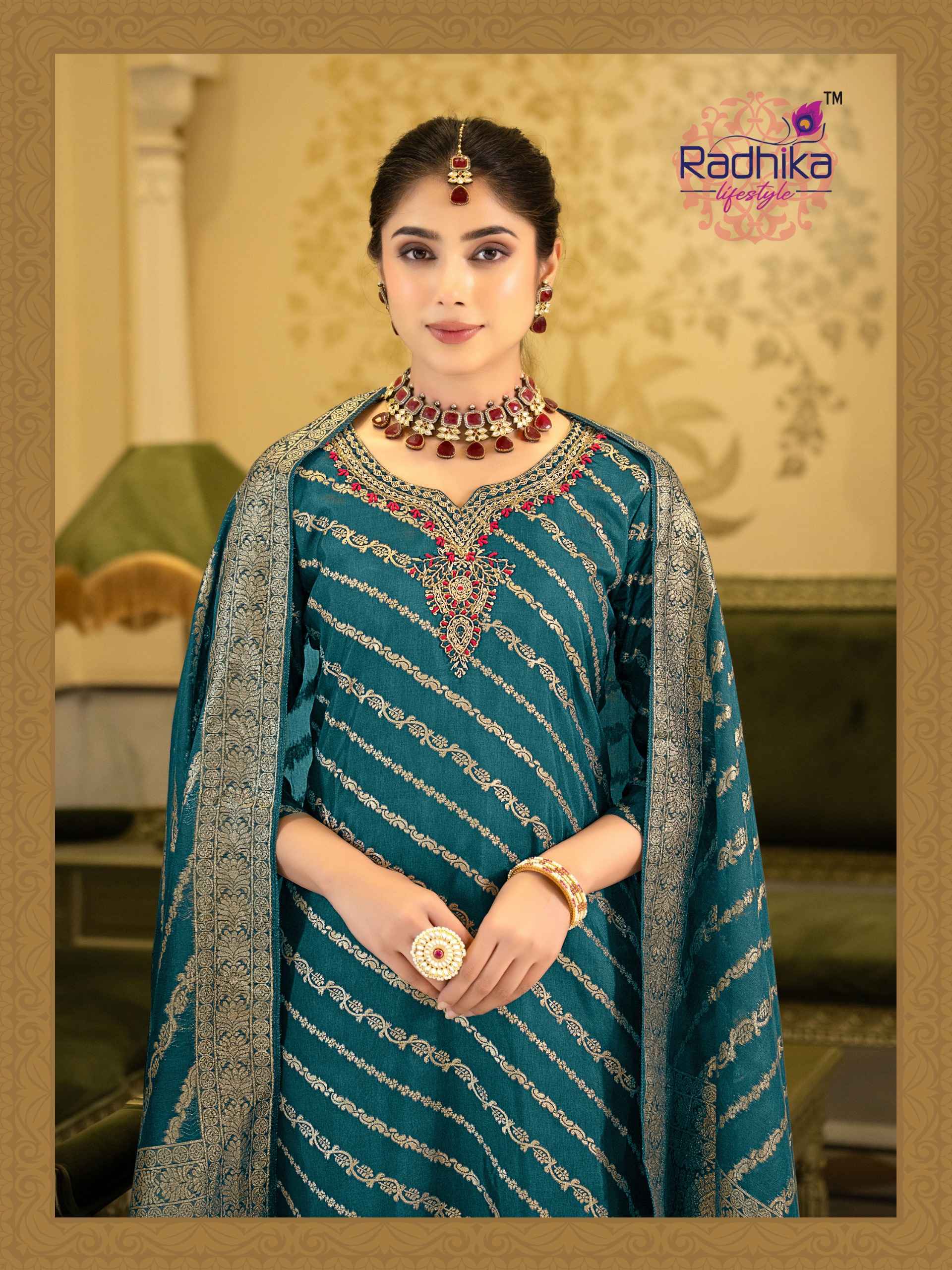 Radhika Lifestyle Rang Vol 2 Dola Silk Jacquard Kurti Combo 6 pcs Catalog