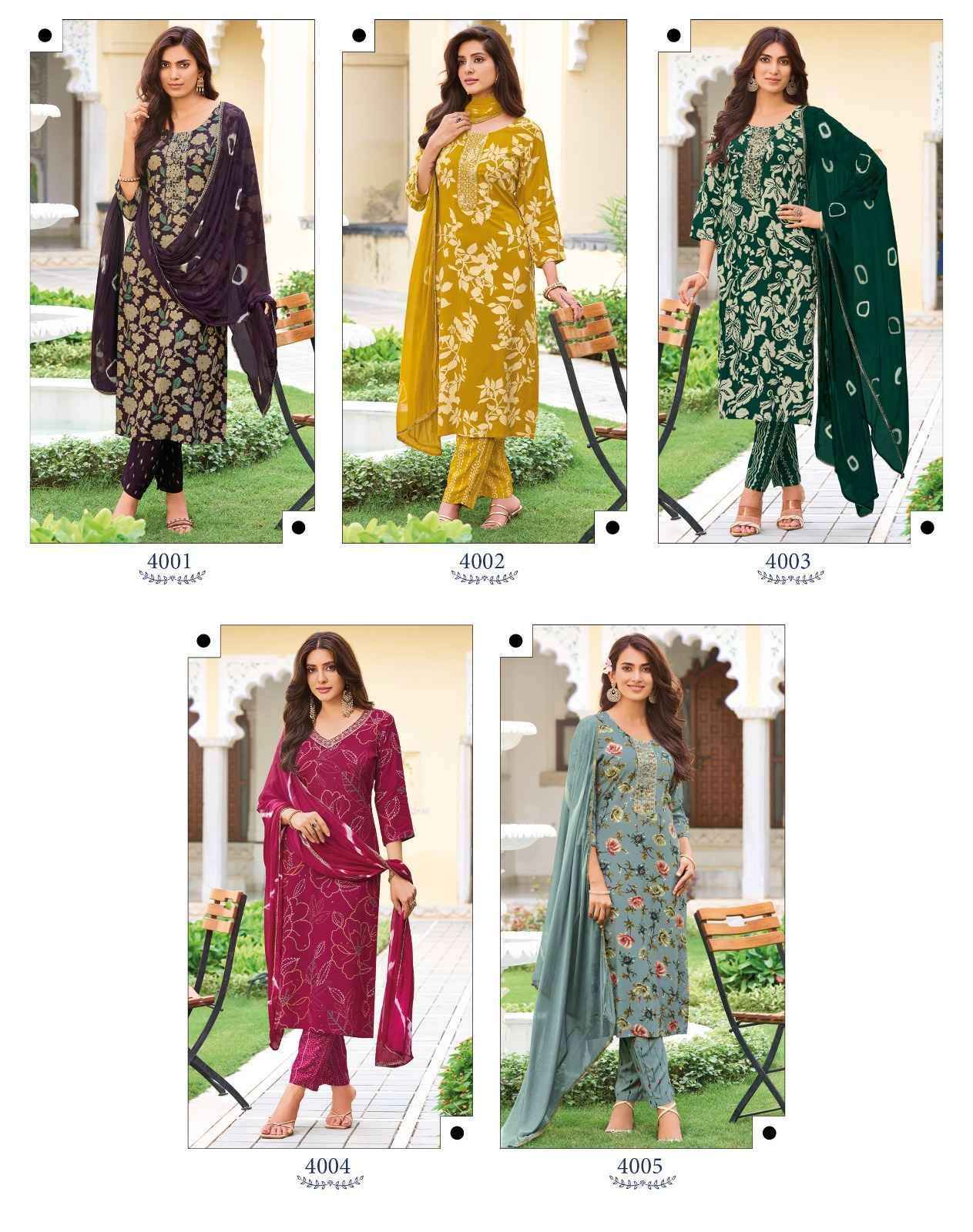 Radhika Lifestyle Siya Vol 4 Reyon Kurti Combo 8 pcs Catalog